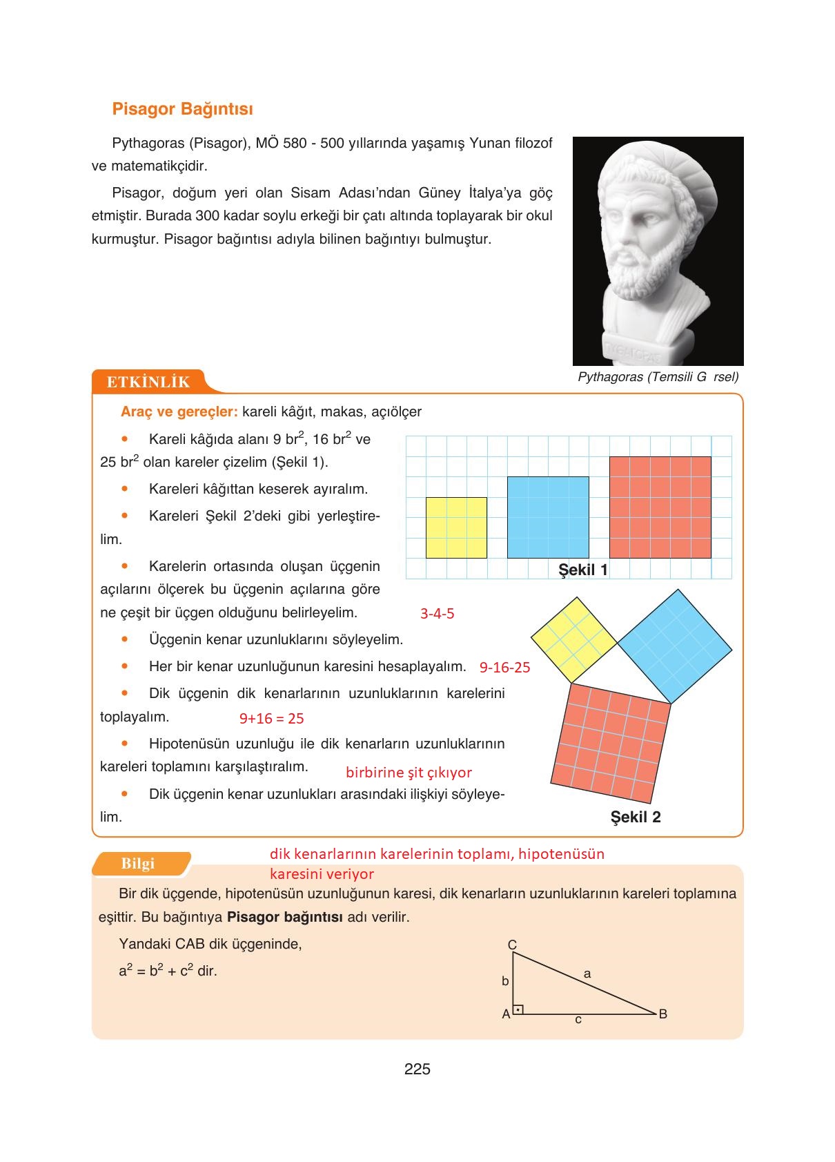 8. Sınıf Ada Yayıncılık Matematik Ders Kitabı Sayfa 225 Cevapları
