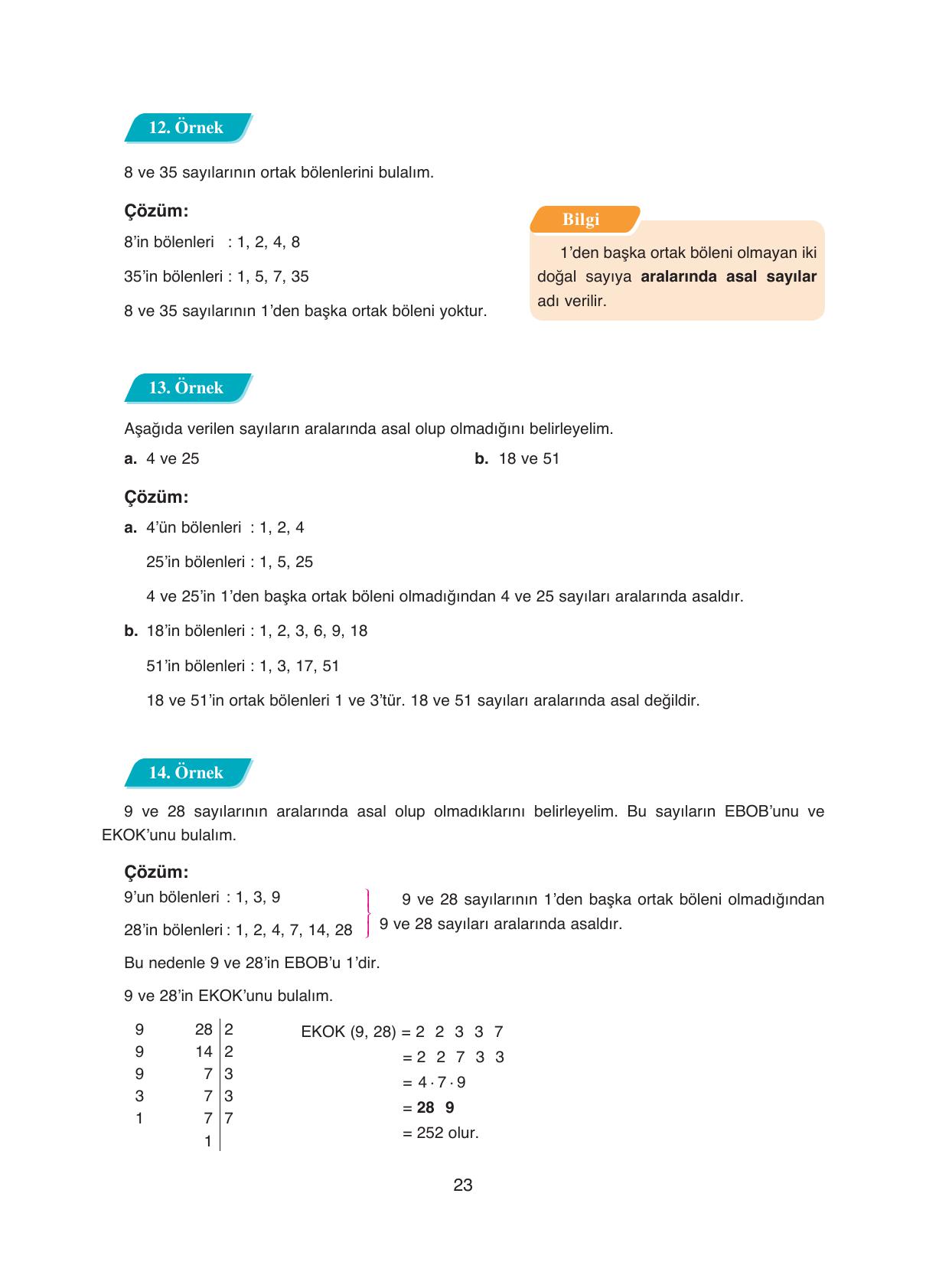 8. Sınıf Ada Yayıncılık Matematik Ders Kitabı Sayfa 23 Cevapları