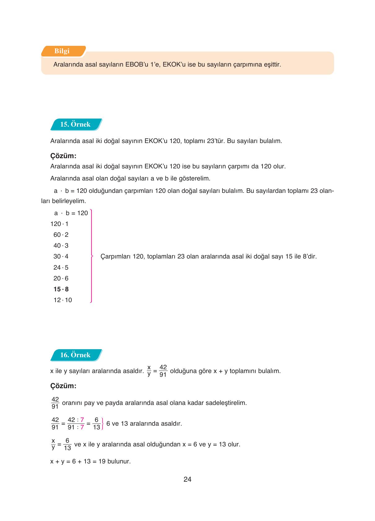 8. Sınıf Ada Yayıncılık Matematik Ders Kitabı Sayfa 24 Cevapları