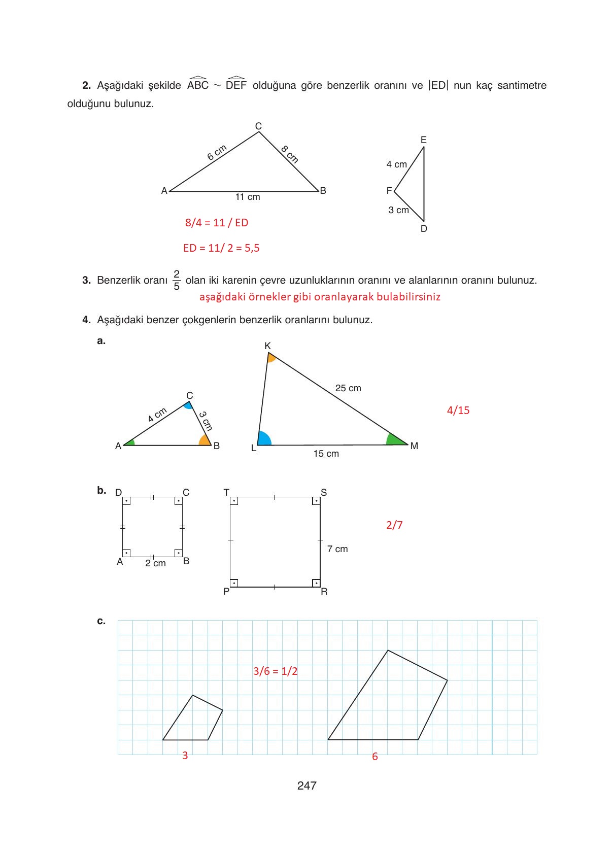 8. Sınıf Ada Yayıncılık Matematik Ders Kitabı Sayfa 247 Cevapları 8. Sınıf Ada Yayıncılık Matematik Ders Kitabı Sayfa 247 Cevapları