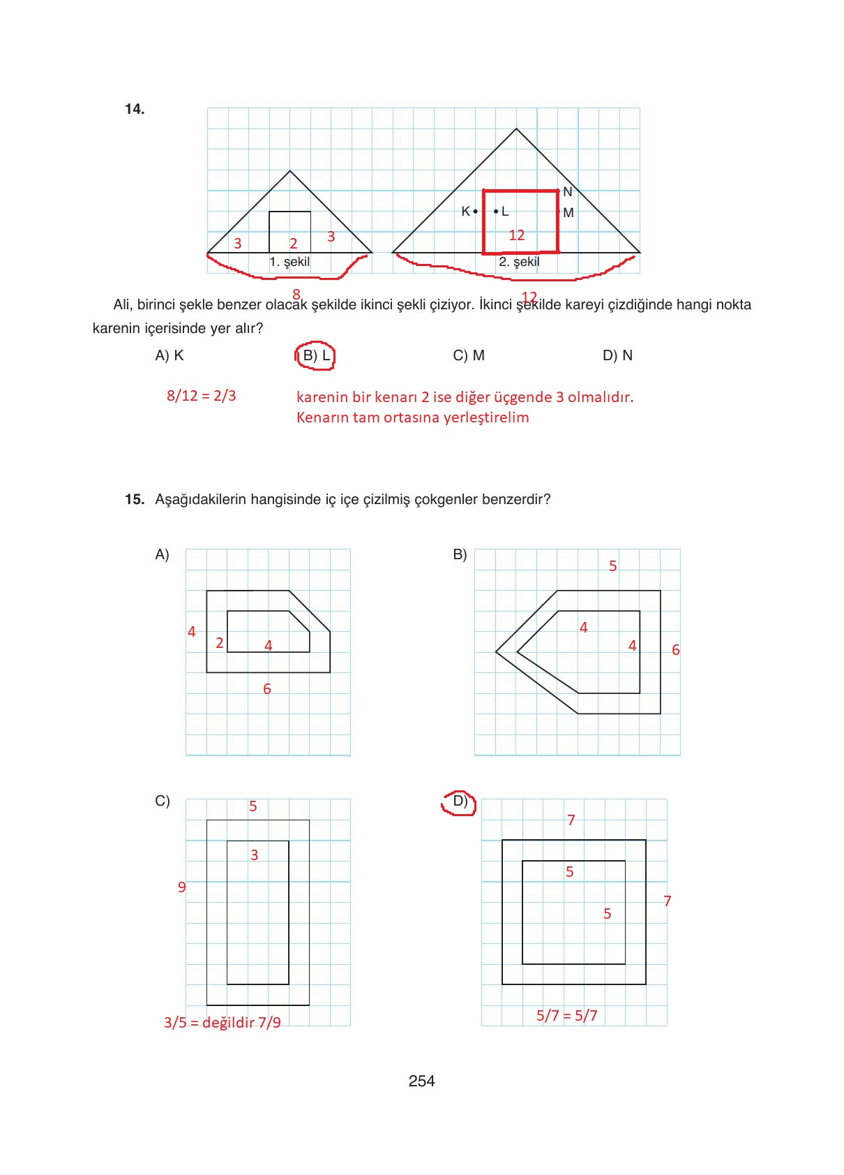 8. Sınıf Ada Yayıncılık Matematik Ders Kitabı Sayfa 254 Cevapları 8. Sınıf Ada Yayıncılık Matematik Ders Kitabı Sayfa 254 Cevapları
