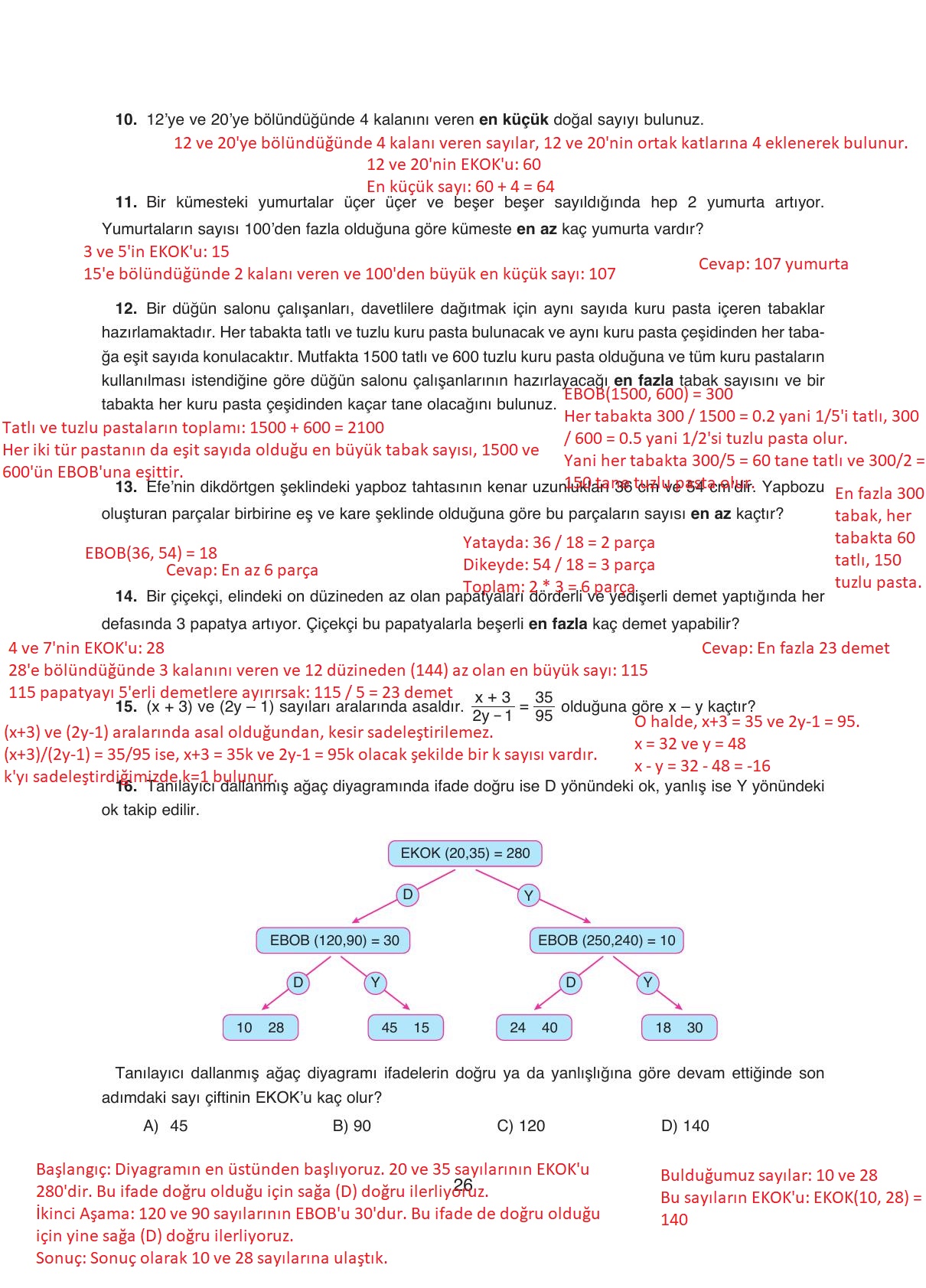 8. Sınıf Ada Yayıncılık Matematik Ders Kitabı Sayfa 26 Cevapları