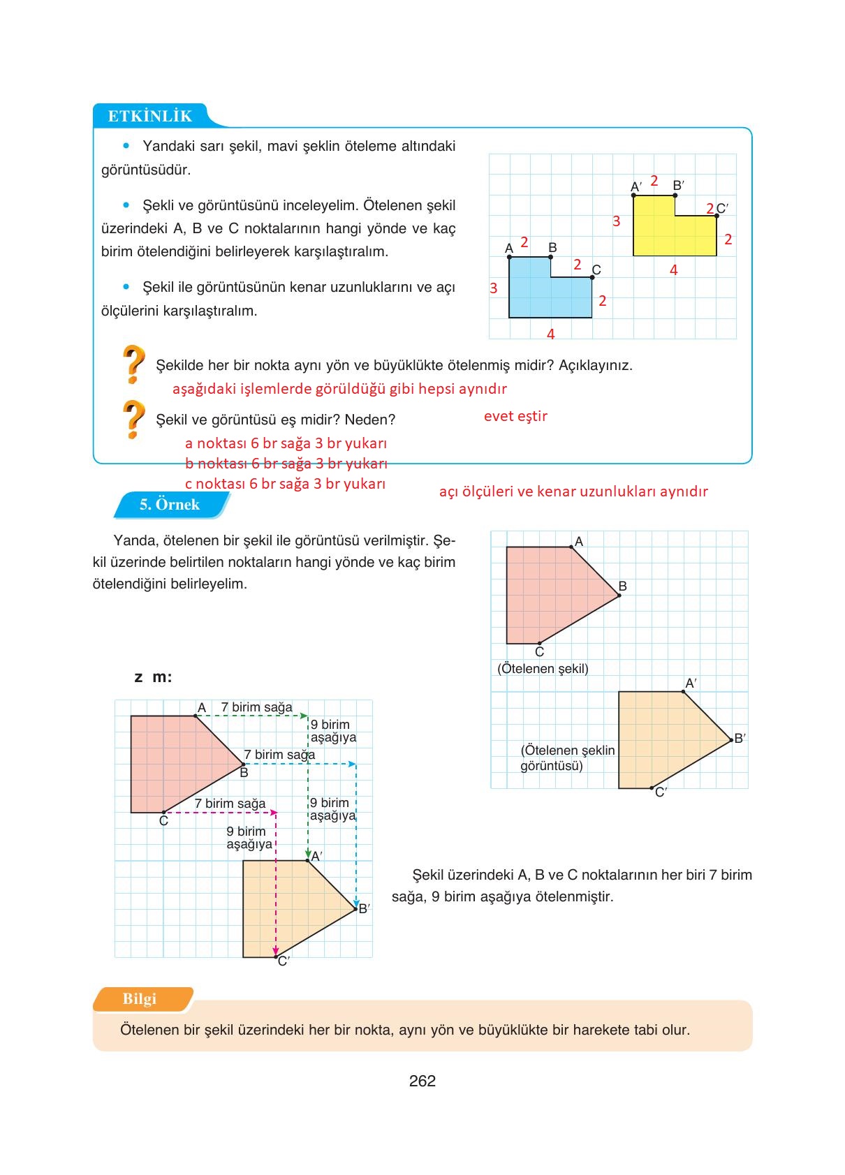 8. Sınıf Ada Yayıncılık Matematik Ders Kitabı Sayfa 262 Cevapları
