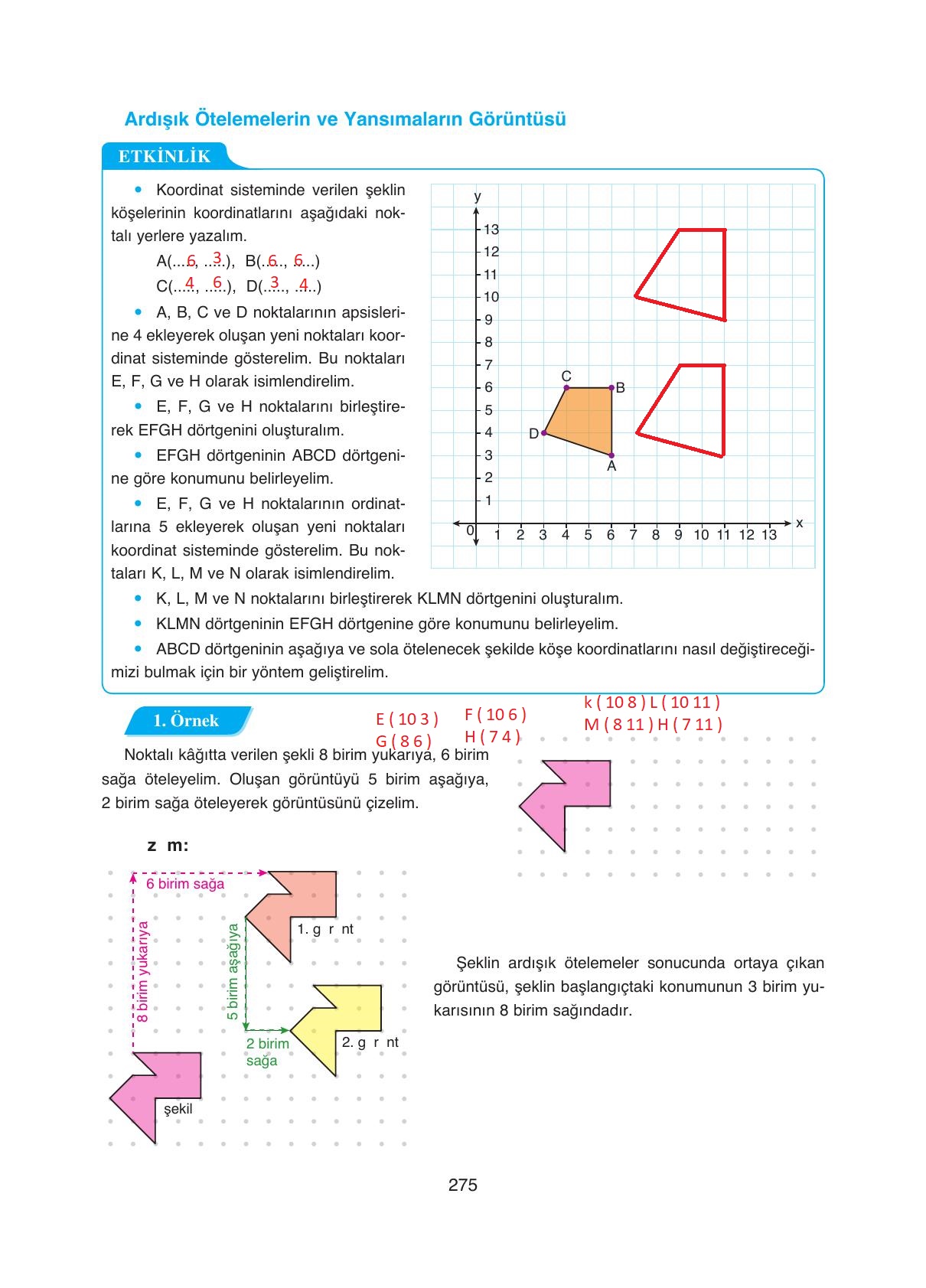 8. Sınıf Ada Yayıncılık Matematik Ders Kitabı Sayfa 275 Cevapları