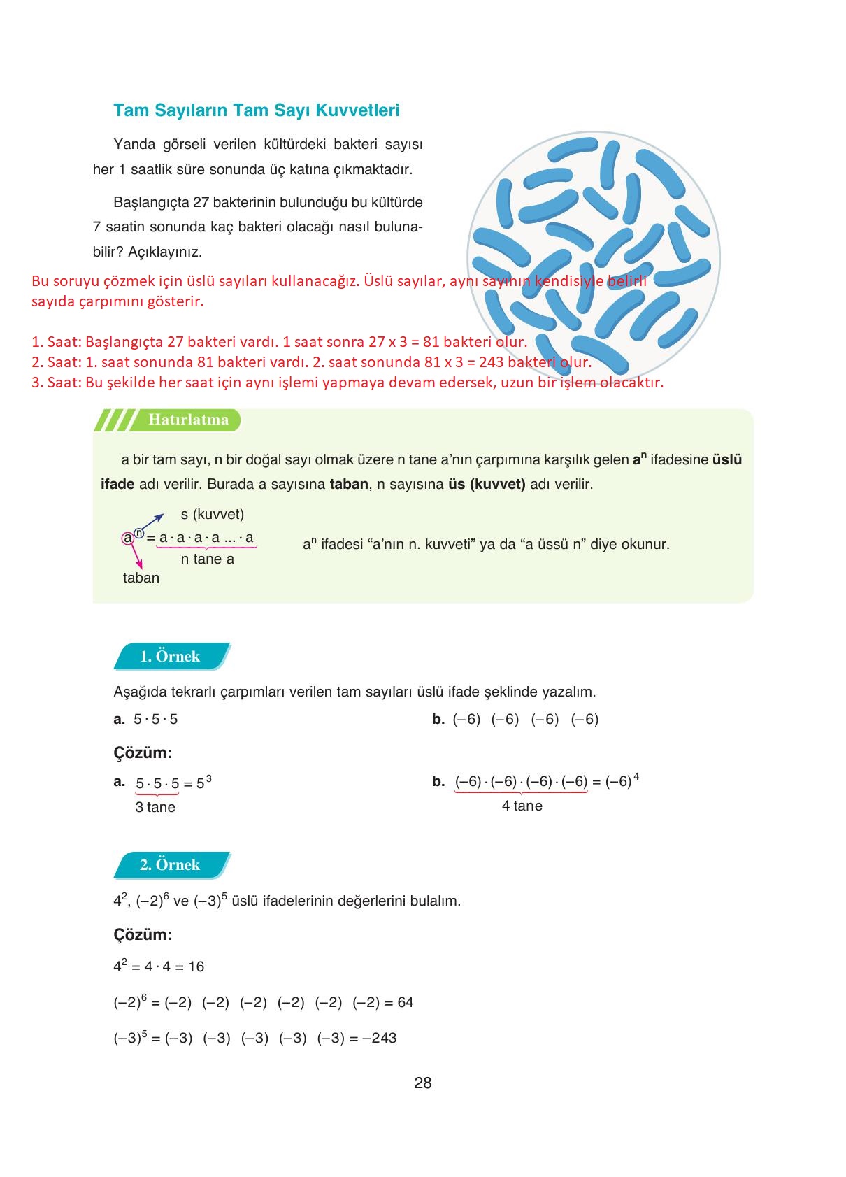 8. Sınıf Ada Yayıncılık Matematik Ders Kitabı Sayfa 28 Cevapları
