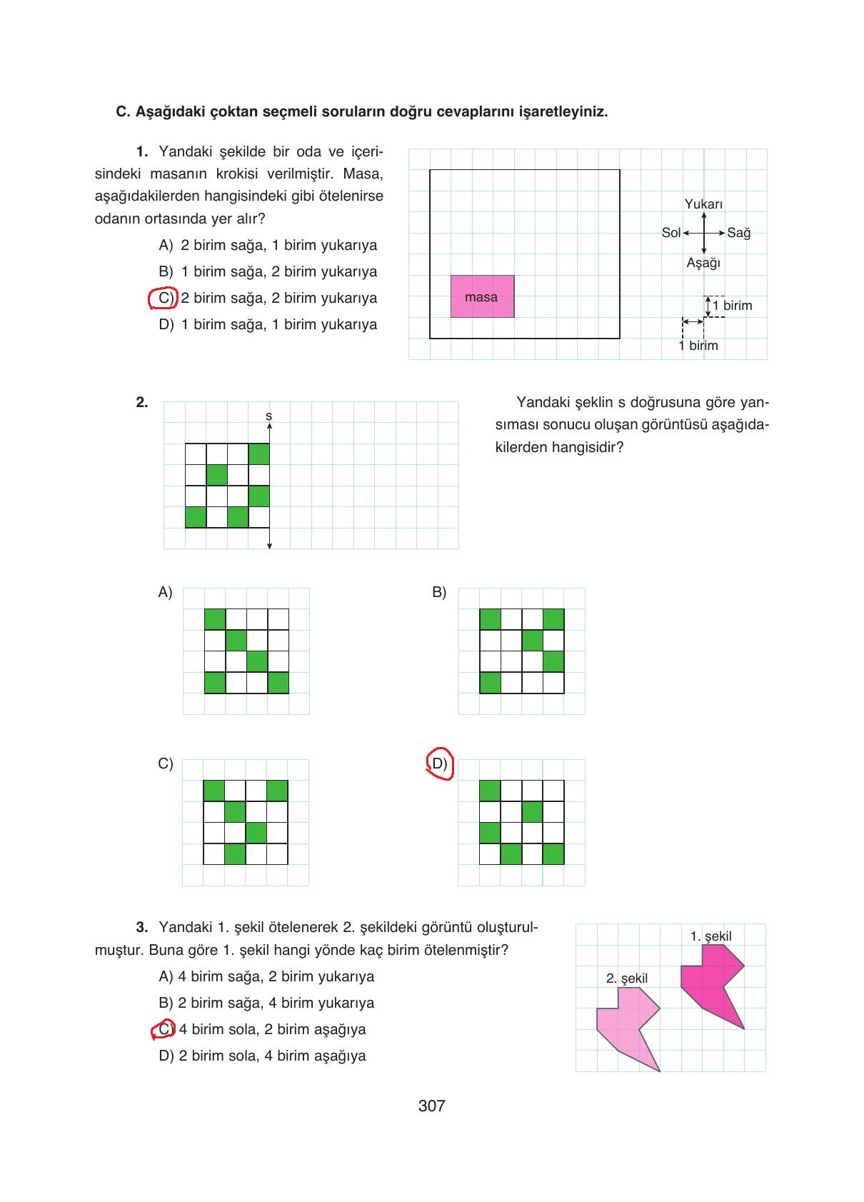 8. Sınıf Ada Yayıncılık Matematik Ders Kitabı Sayfa 307 Cevapları