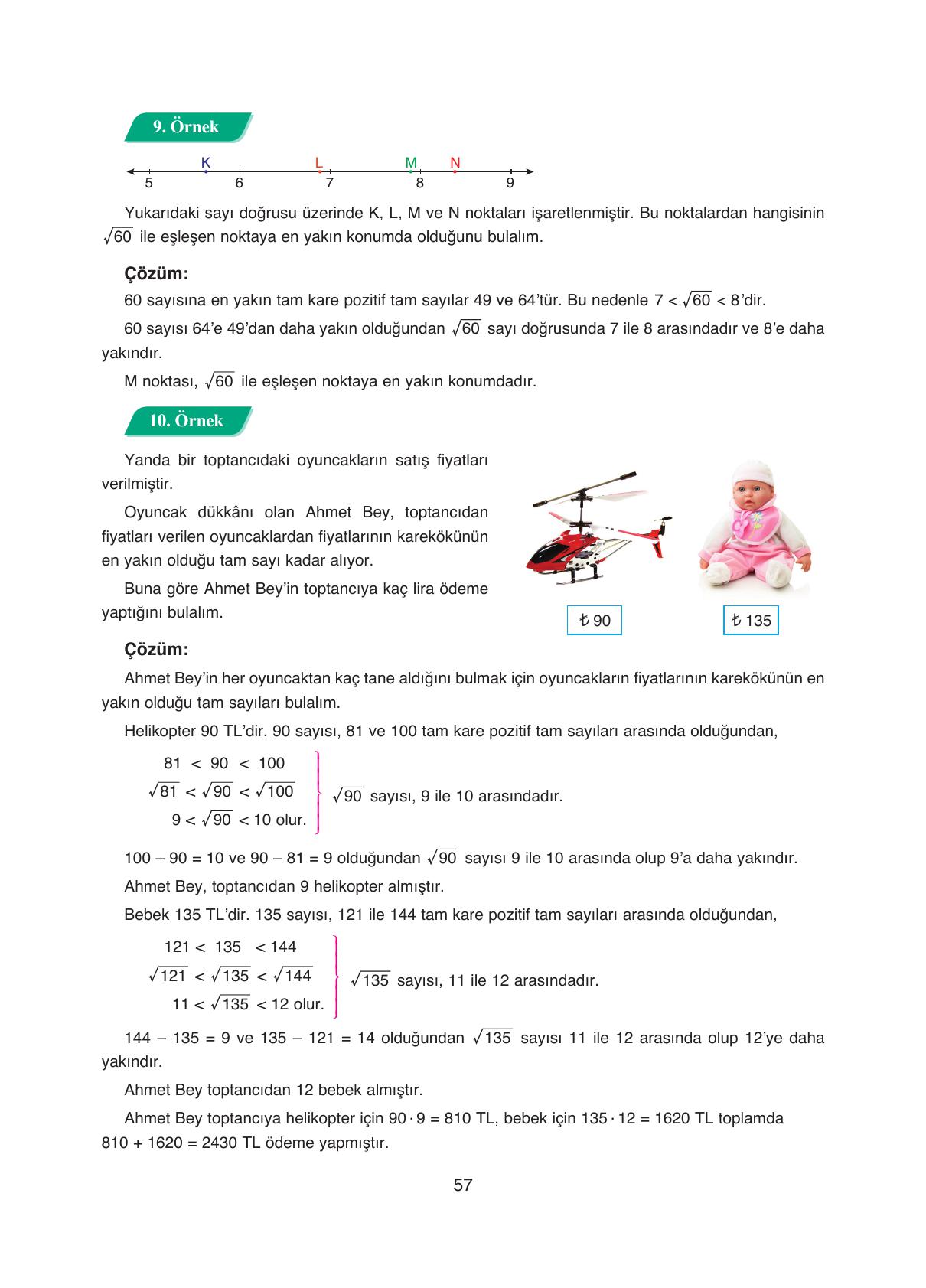 8. Sınıf Ada Yayıncılık Matematik Ders Kitabı Sayfa 57 Cevapları