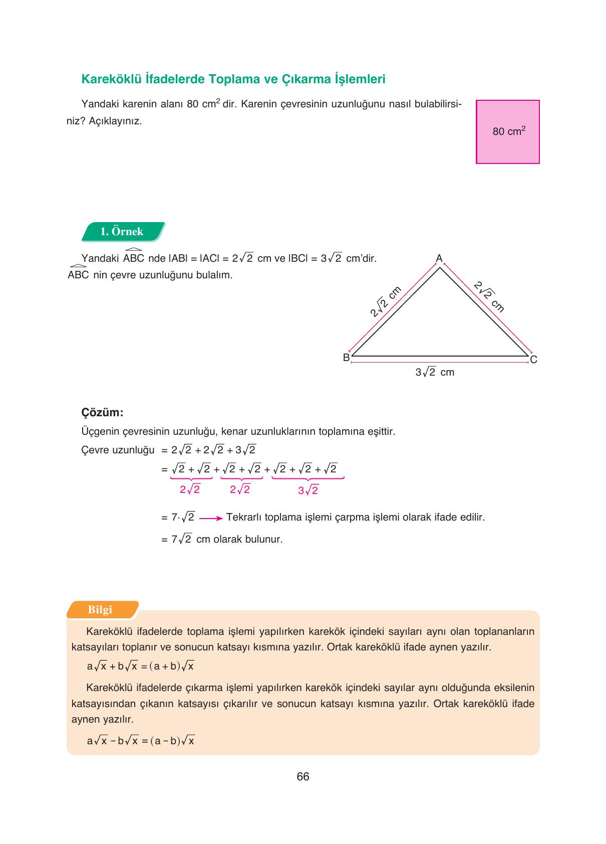 8. Sınıf Ada Yayıncılık Matematik Ders Kitabı Sayfa 66 Cevapları