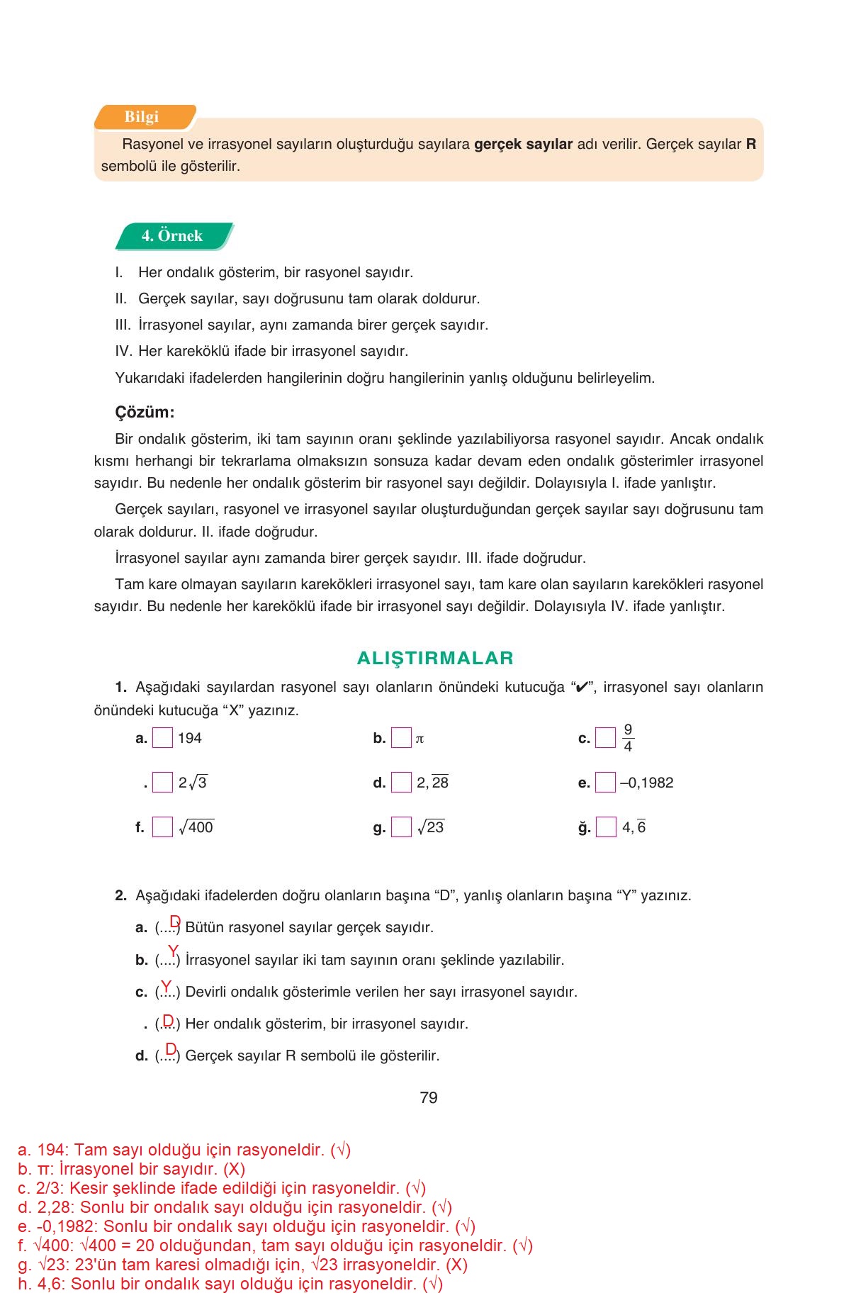8. Sınıf Ada Yayıncılık Matematik Ders Kitabı Sayfa 79 Cevapları