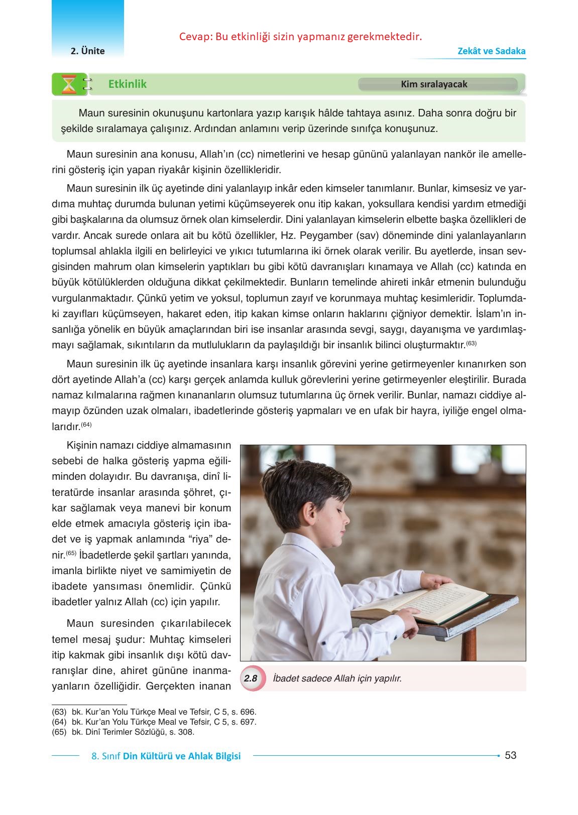 8. Sınıf Gezegen Yayıncılık Din Kültürü Ve Ahlak Bilgisi Ders Kitabı Sayfa 53 Cevapları 8. Sınıf Gezegen Yayıncılık Din Kültürü Ve Ahlak Bilgisi Ders Kitabı Sayfa 53 Cevapları
