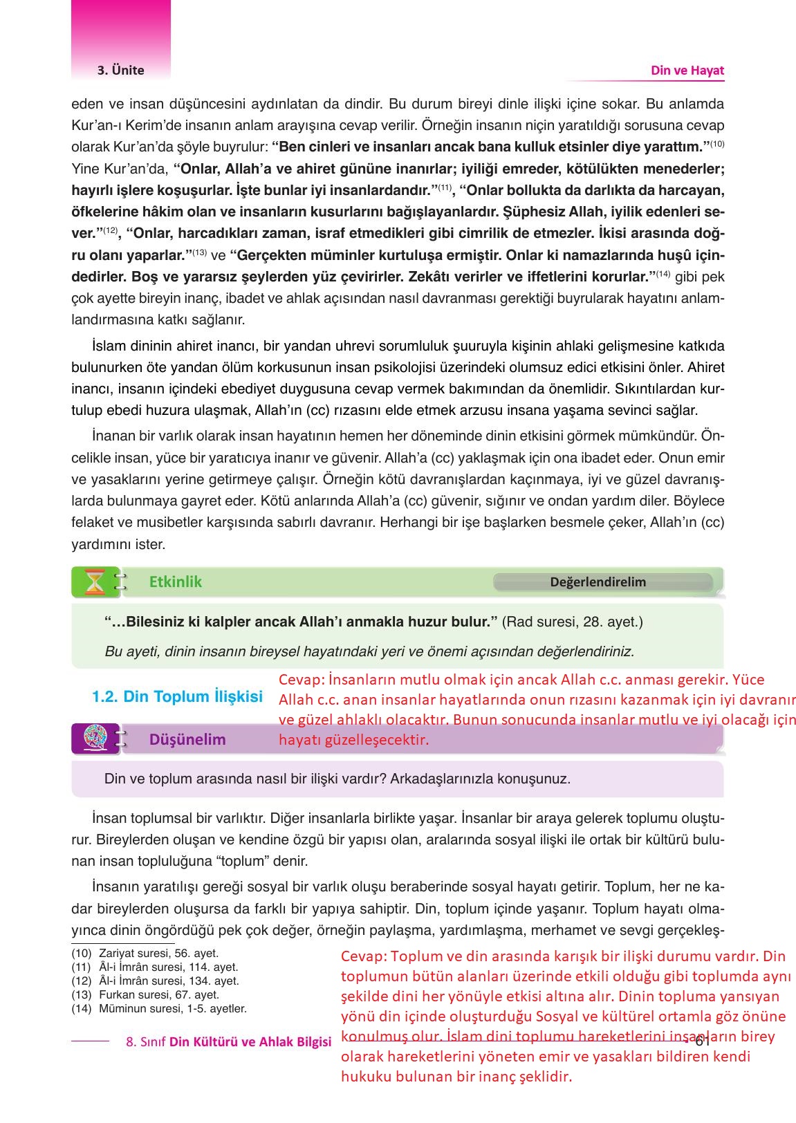 8. Sınıf Gezegen Yayıncılık Din Kültürü Ve Ahlak Bilgisi Ders Kitabı Sayfa 61 Cevapları 8. Sınıf Gezegen Yayıncılık Din Kültürü Ve Ahlak Bilgisi Ders Kitabı Sayfa 61 Cevapları