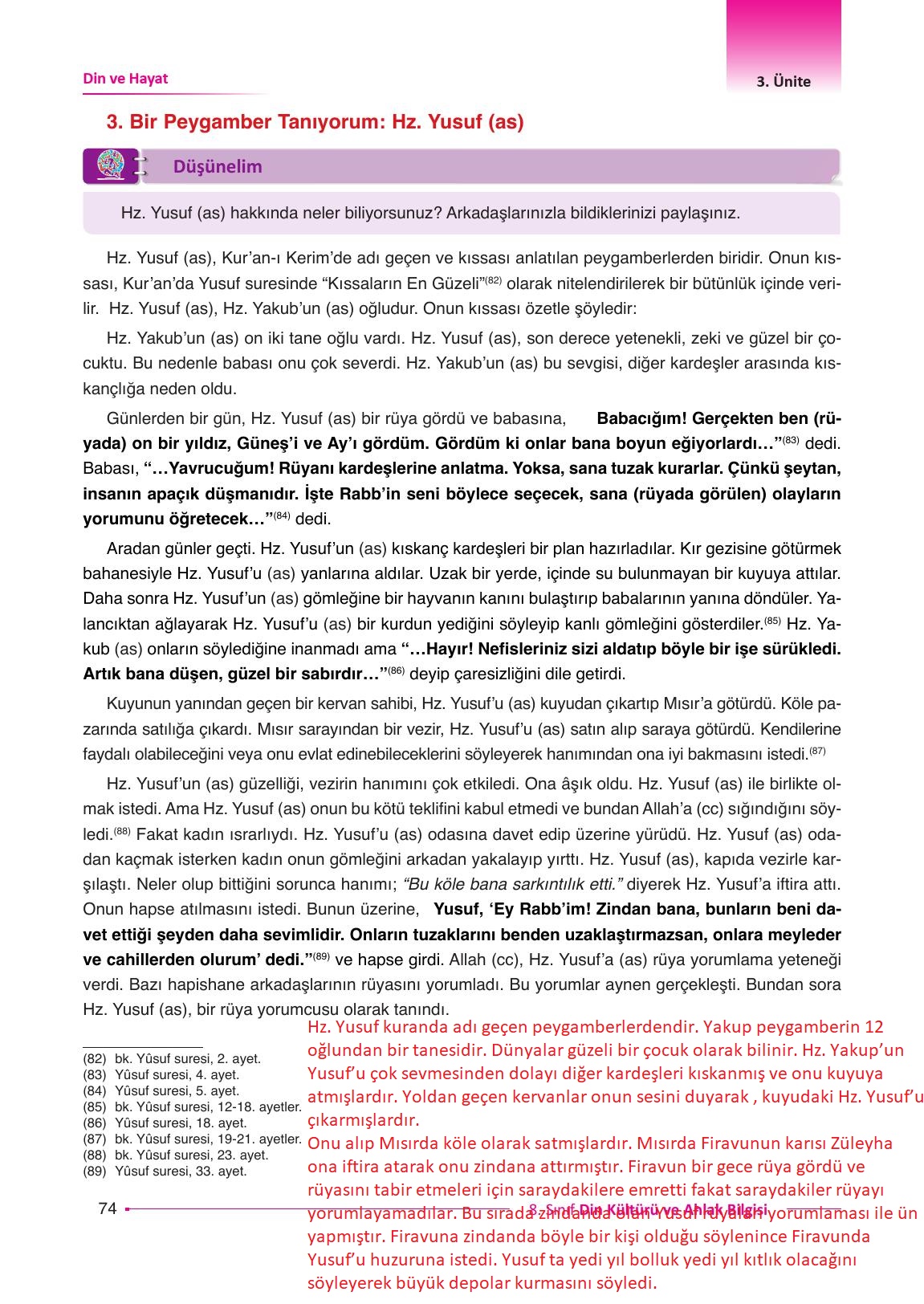8. Sınıf Gezegen Yayıncılık Din Kültürü Ve Ahlak Bilgisi Ders Kitabı Sayfa 74 Cevapları 8. Sınıf Gezegen Yayıncılık Din Kültürü Ve Ahlak Bilgisi Ders Kitabı Sayfa 74 Cevapları