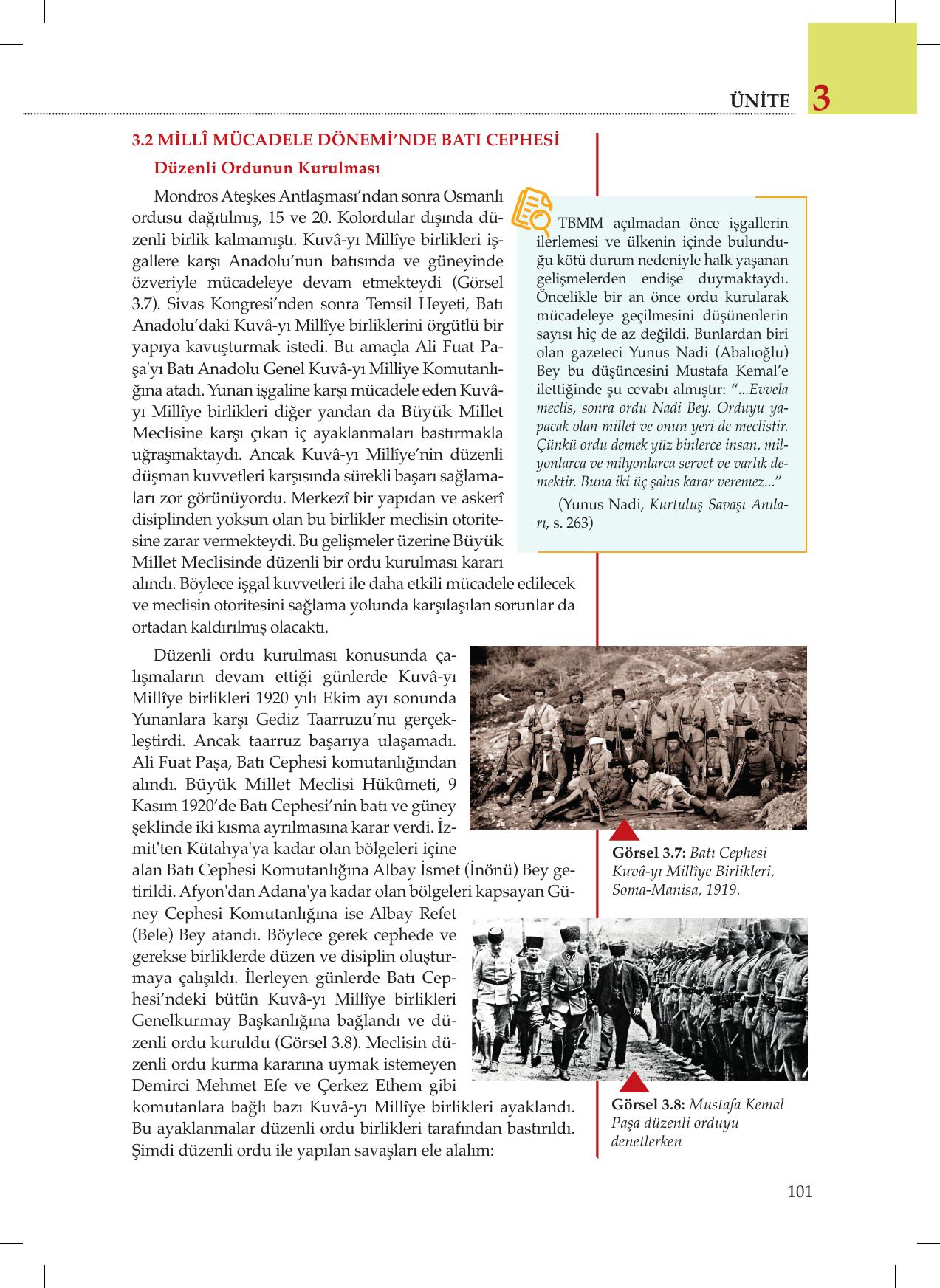 8. Sınıf Meb Yayınları İnkılap Tarihi Ve Atatürkçülük Ders Kitabı Sayfa 101 Cevapları 8. Sınıf Meb Yayınları İnkılap Tarihi Ve Atatürkçülük Ders Kitabı Sayfa 101 Cevapları