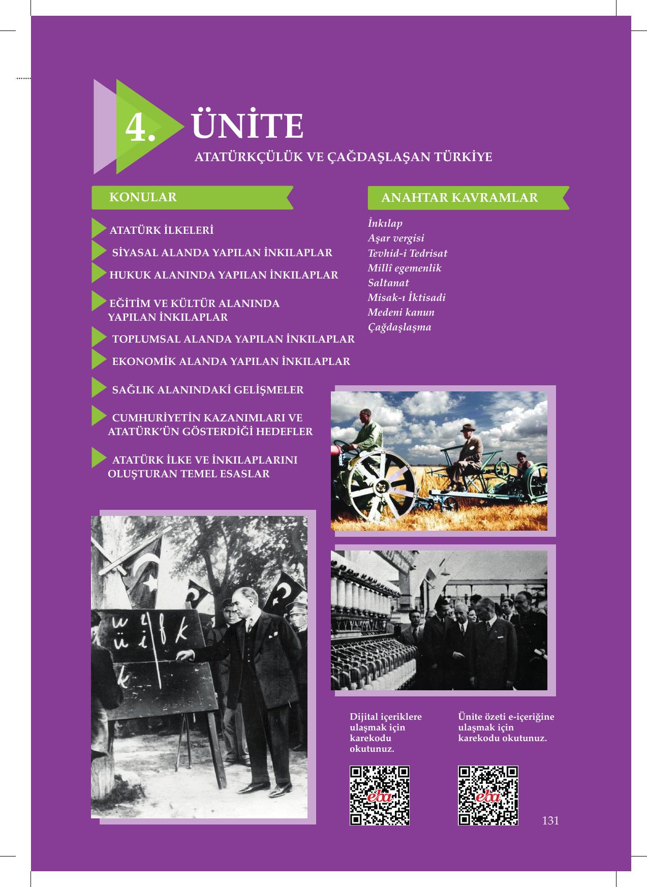 8. Sınıf Meb Yayınları İnkılap Tarihi Ve Atatürkçülük Ders Kitabı Sayfa 131 Cevapları 8. Sınıf Meb Yayınları İnkılap Tarihi Ve Atatürkçülük Ders Kitabı Sayfa 131 Cevapları