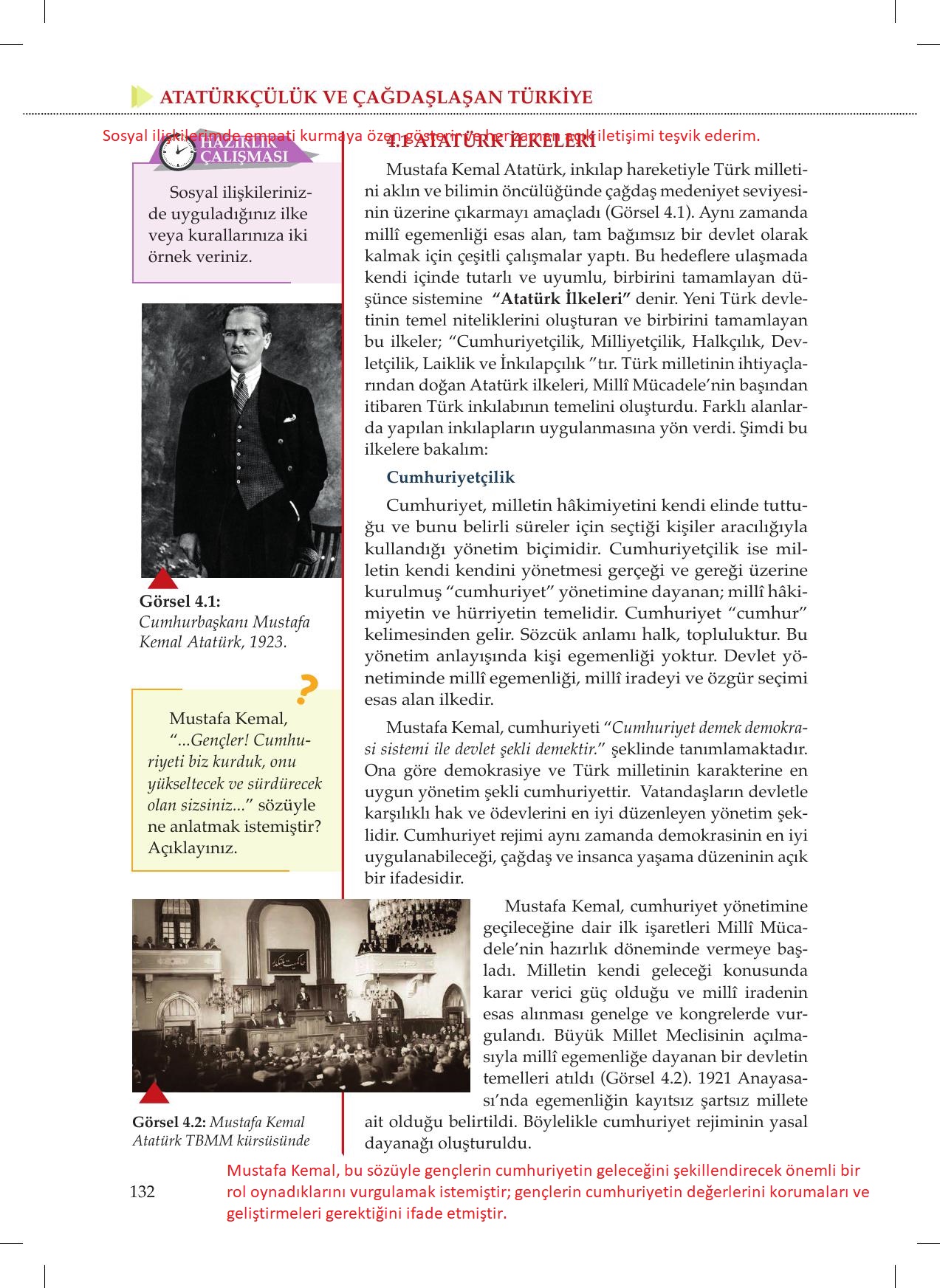 8. Sınıf Meb Yayınları İnkılap Tarihi Ve Atatürkçülük Ders Kitabı Sayfa 132 Cevapları 8. Sınıf Meb Yayınları İnkılap Tarihi Ve Atatürkçülük Ders Kitabı Sayfa 132 Cevapları