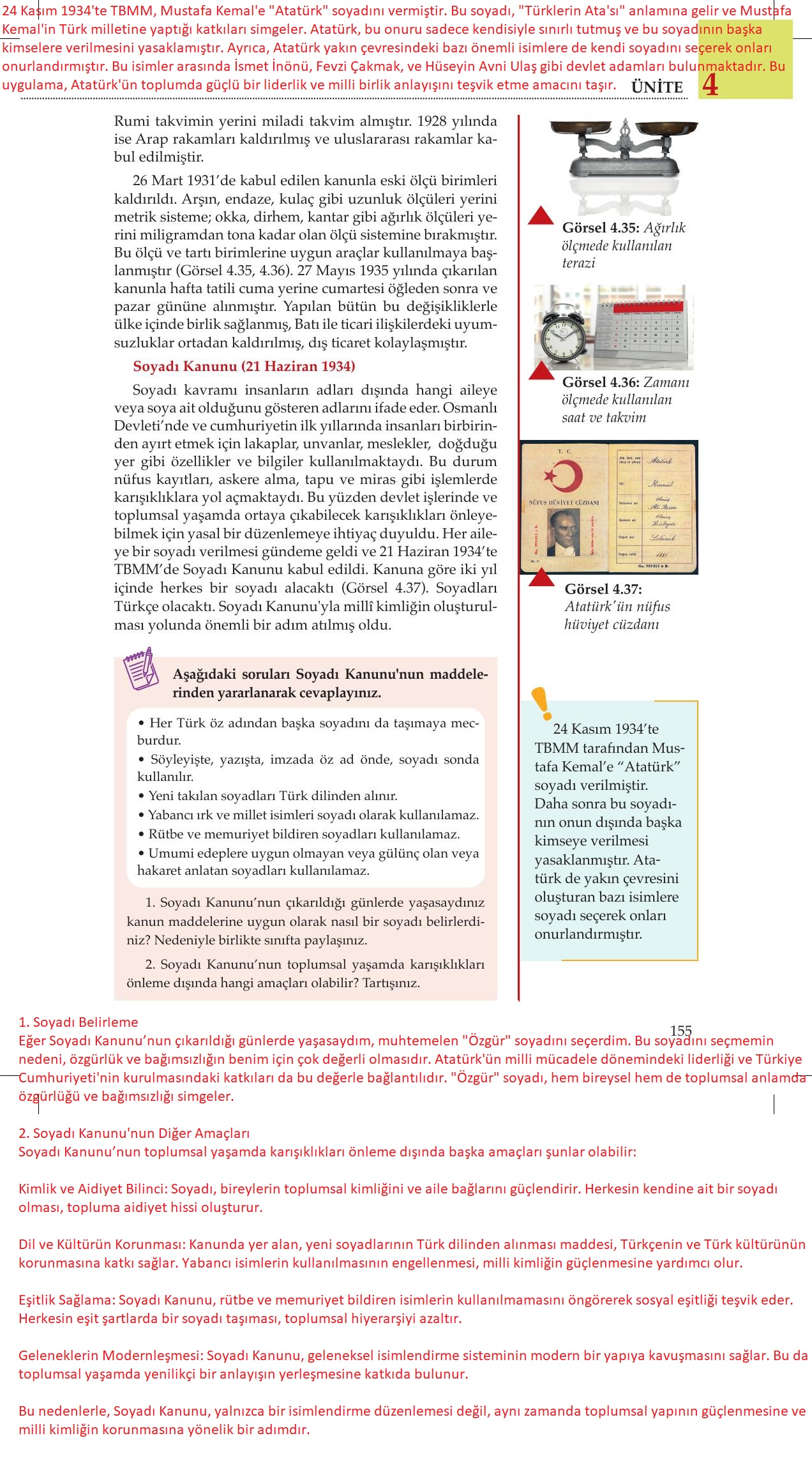 8. Sınıf Meb Yayınları İnkılap Tarihi Ve Atatürkçülük Ders Kitabı Sayfa 155 Cevapları 8. Sınıf Meb Yayınları İnkılap Tarihi Ve Atatürkçülük Ders Kitabı Sayfa 155 Cevapları