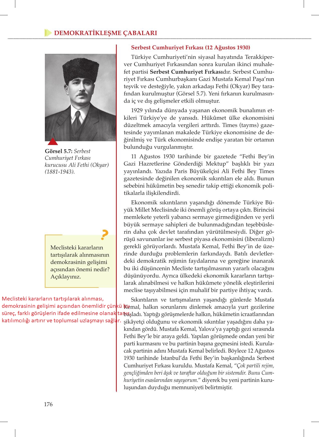 8. Sınıf Meb Yayınları İnkılap Tarihi Ve Atatürkçülük Ders Kitabı Sayfa 176 Cevapları 8. Sınıf Meb Yayınları İnkılap Tarihi Ve Atatürkçülük Ders Kitabı Sayfa 176 Cevapları