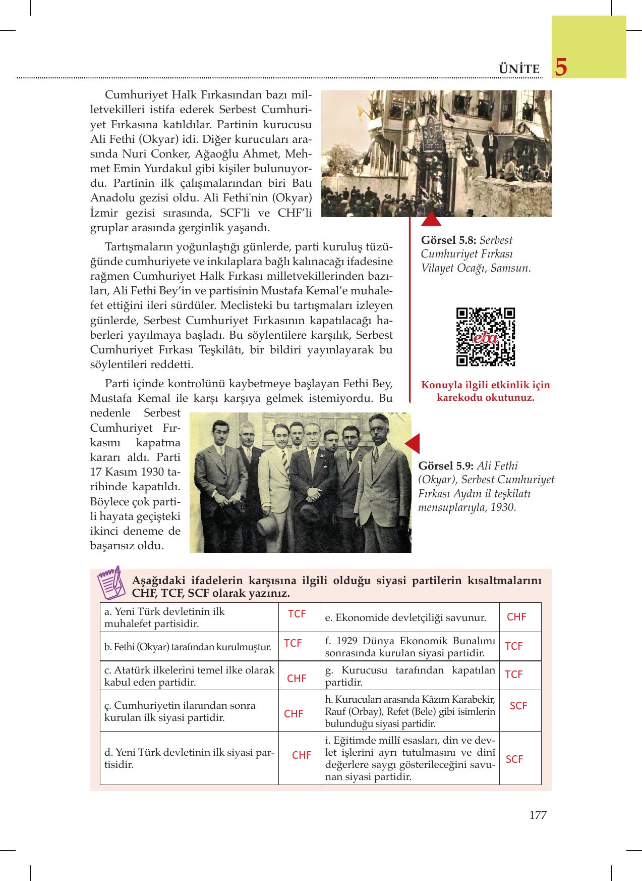 8. Sınıf Meb Yayınları İnkılap Tarihi Ve Atatürkçülük Ders Kitabı Sayfa 177 Cevapları 8. Sınıf Meb Yayınları İnkılap Tarihi Ve Atatürkçülük Ders Kitabı Sayfa 177 Cevapları