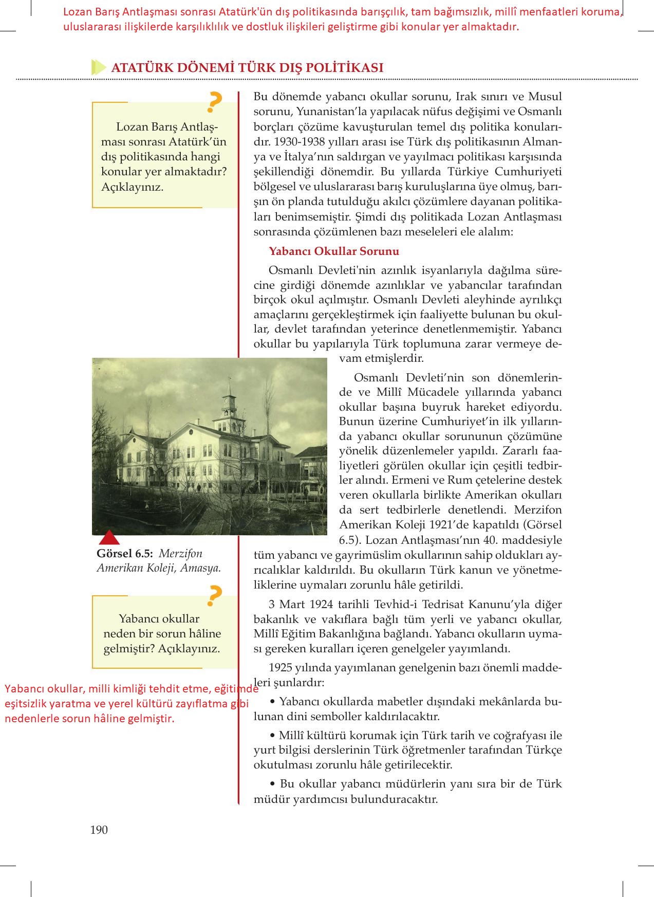 8. Sınıf Meb Yayınları İnkılap Tarihi Ve Atatürkçülük Ders Kitabı Sayfa 190 Cevapları 8. Sınıf Meb Yayınları İnkılap Tarihi Ve Atatürkçülük Ders Kitabı Sayfa 190 Cevapları