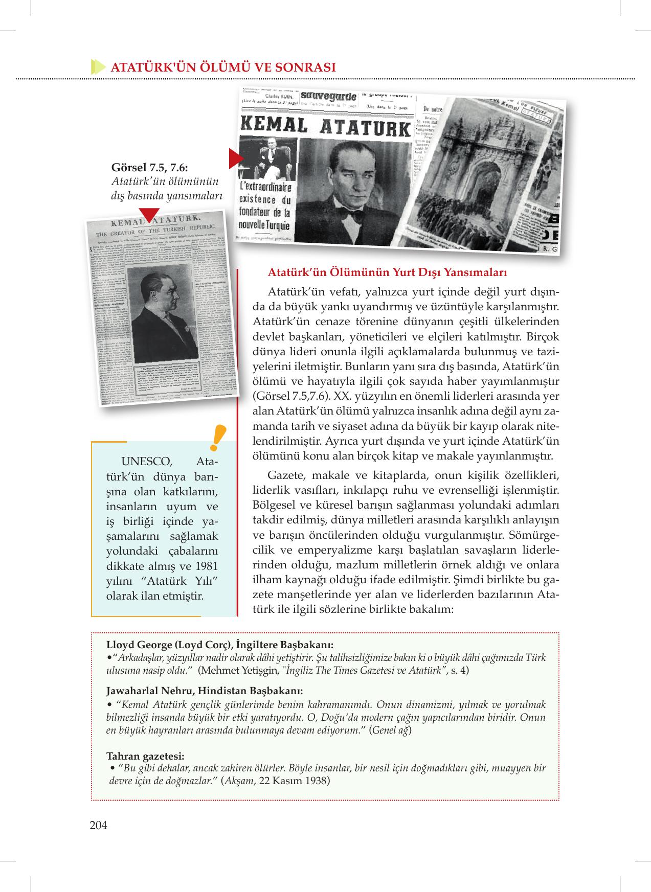 8. Sınıf Meb Yayınları İnkılap Tarihi Ve Atatürkçülük Ders Kitabı Sayfa 204 Cevapları 8. Sınıf Meb Yayınları İnkılap Tarihi Ve Atatürkçülük Ders Kitabı Sayfa 204 Cevapları
