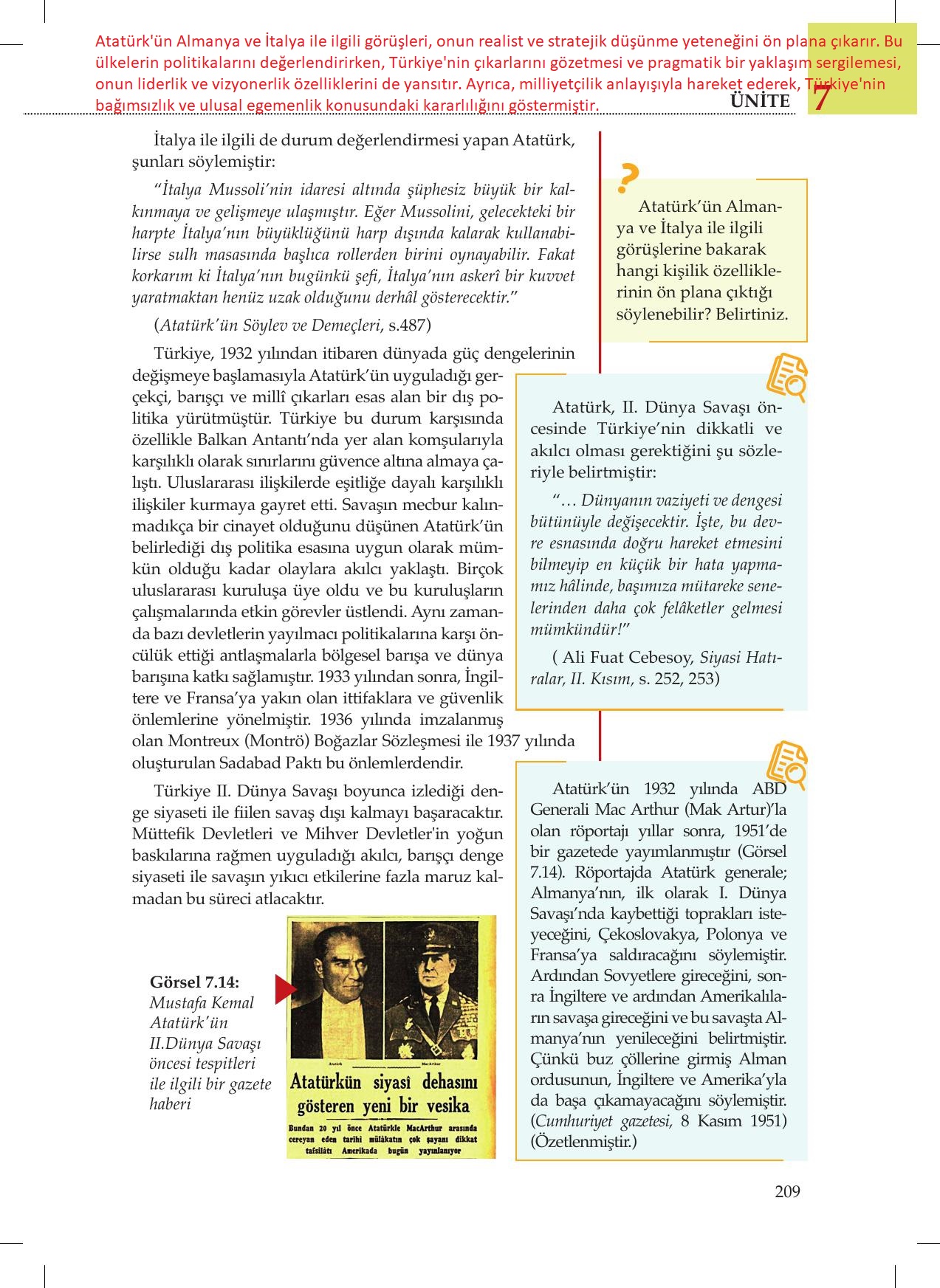 8. Sınıf Meb Yayınları İnkılap Tarihi Ve Atatürkçülük Ders Kitabı Sayfa 209 Cevapları 8. Sınıf Meb Yayınları İnkılap Tarihi Ve Atatürkçülük Ders Kitabı Sayfa 209 Cevapları
