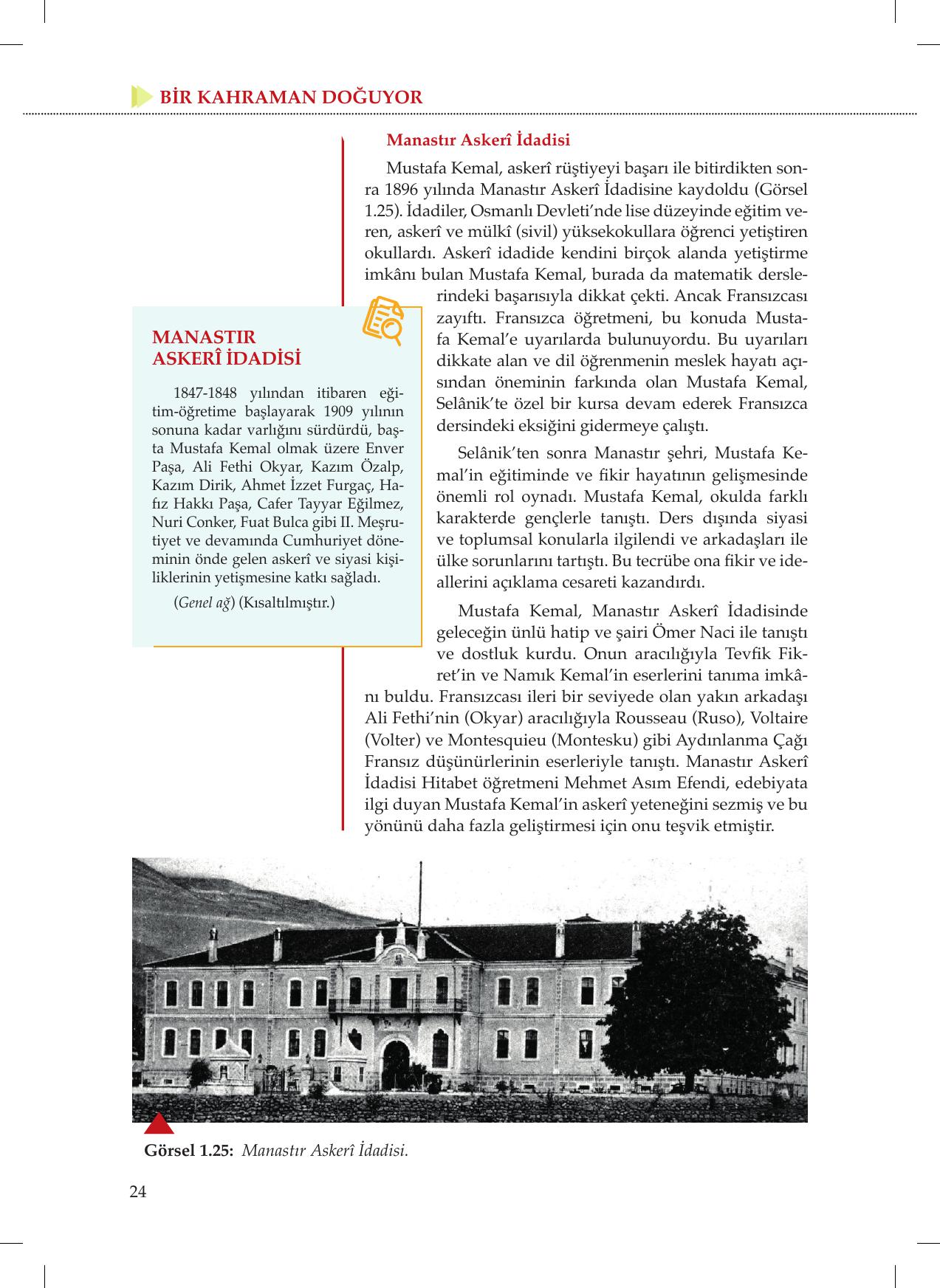 8. Sınıf Meb Yayınları İnkılap Tarihi Ve Atatürkçülük Ders Kitabı Sayfa 24 Cevapları 8. Sınıf Meb Yayınları İnkılap Tarihi Ve Atatürkçülük Ders Kitabı Sayfa 24 Cevapları