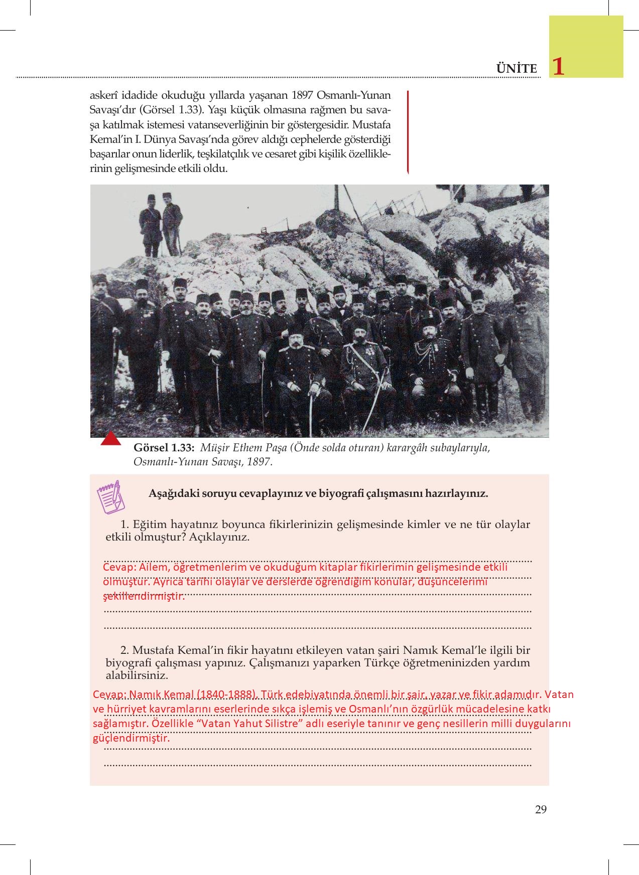 8. Sınıf Meb Yayınları İnkılap Tarihi Ve Atatürkçülük Ders Kitabı Sayfa 29 Cevapları 8. Sınıf Meb Yayınları İnkılap Tarihi Ve Atatürkçülük Ders Kitabı Sayfa 29 Cevapları