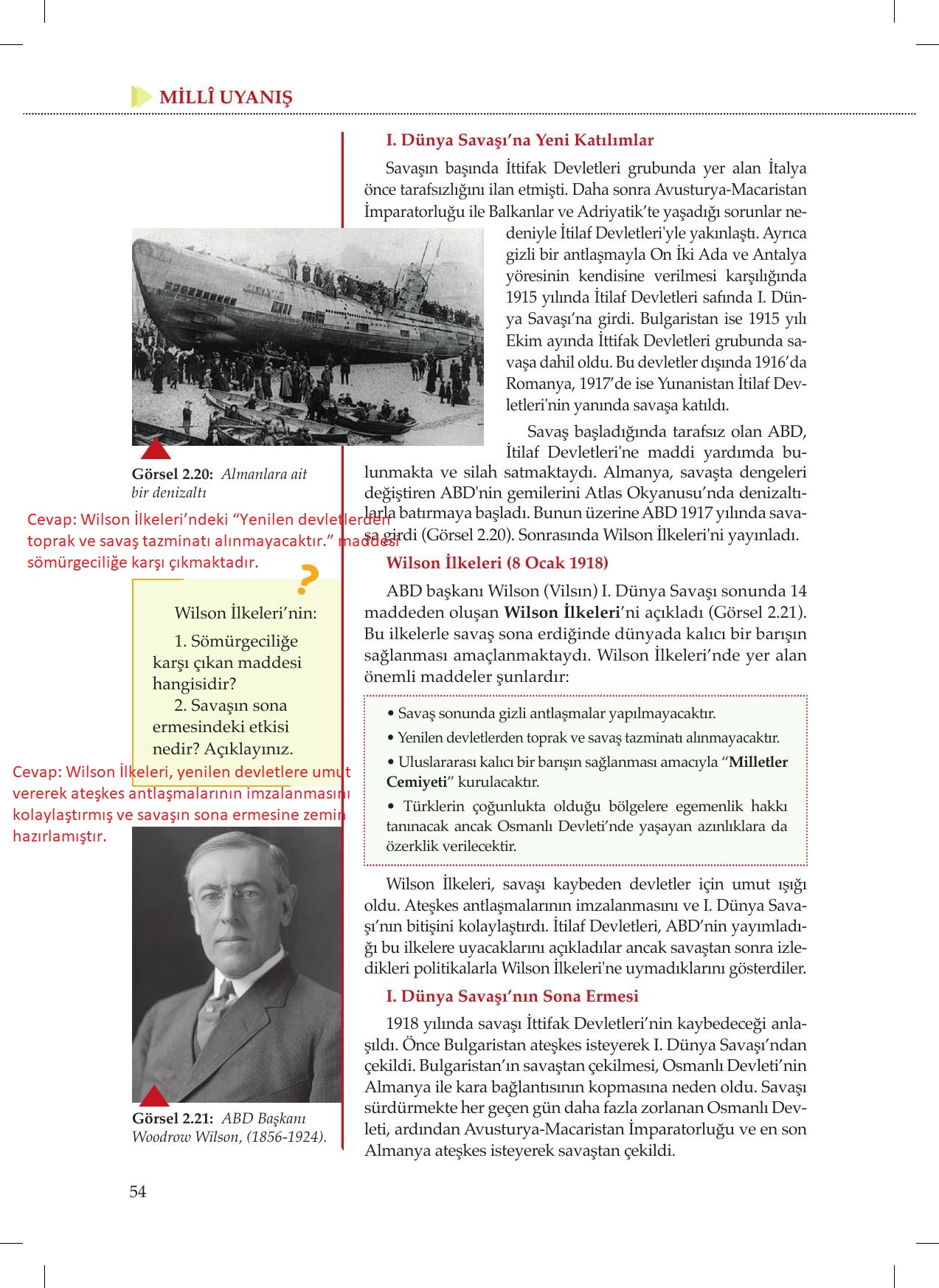 8. Sınıf Meb Yayınları İnkılap Tarihi Ve Atatürkçülük Ders Kitabı Sayfa 54 Cevapları 8. Sınıf Meb Yayınları İnkılap Tarihi Ve Atatürkçülük Ders Kitabı Sayfa 54 Cevapları