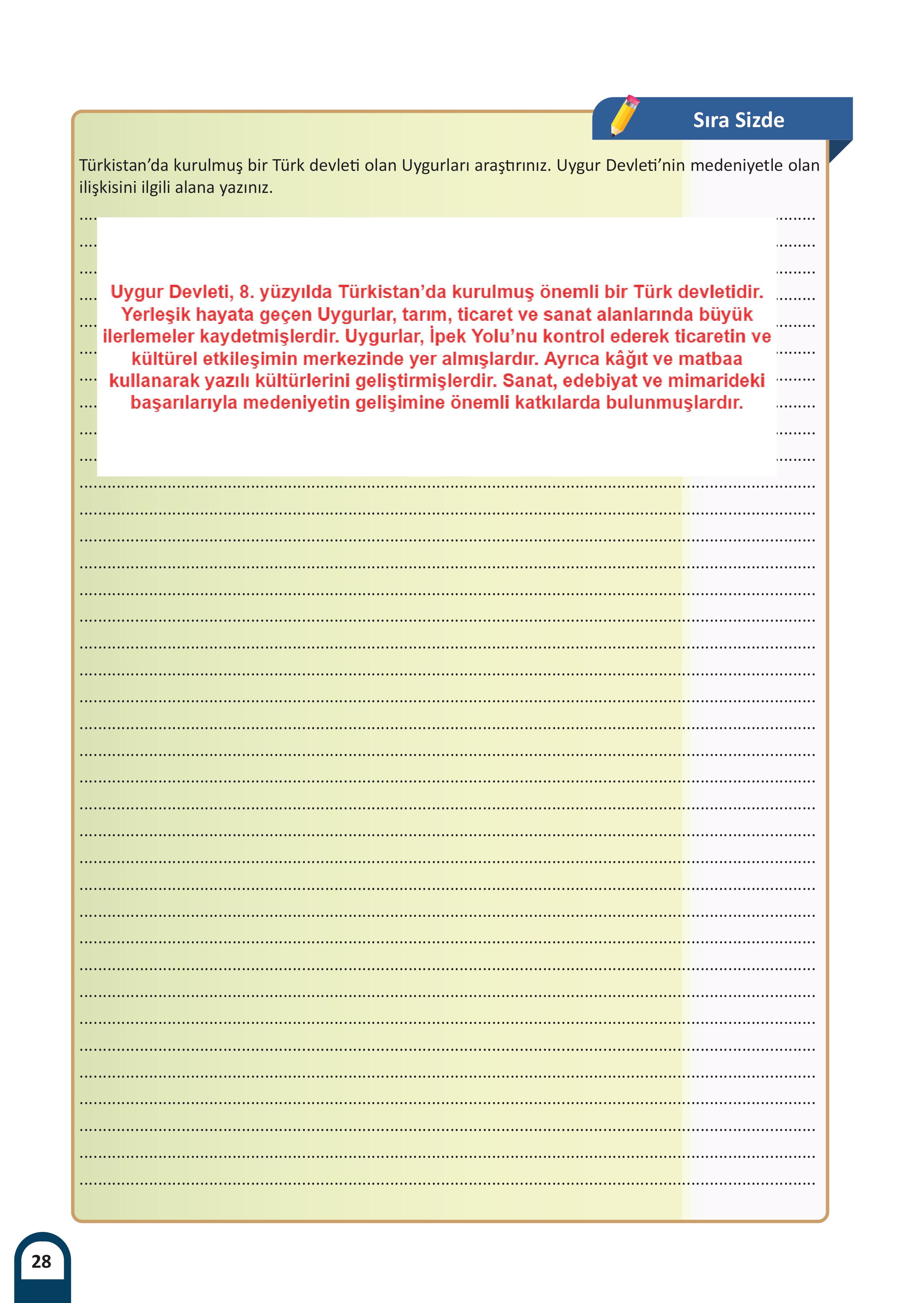 8. Sınıf Meb Yayınları Kültür Ve Medeniyetimize Yön Verenler Ders Kitabı Sayfa 29 Cevapları