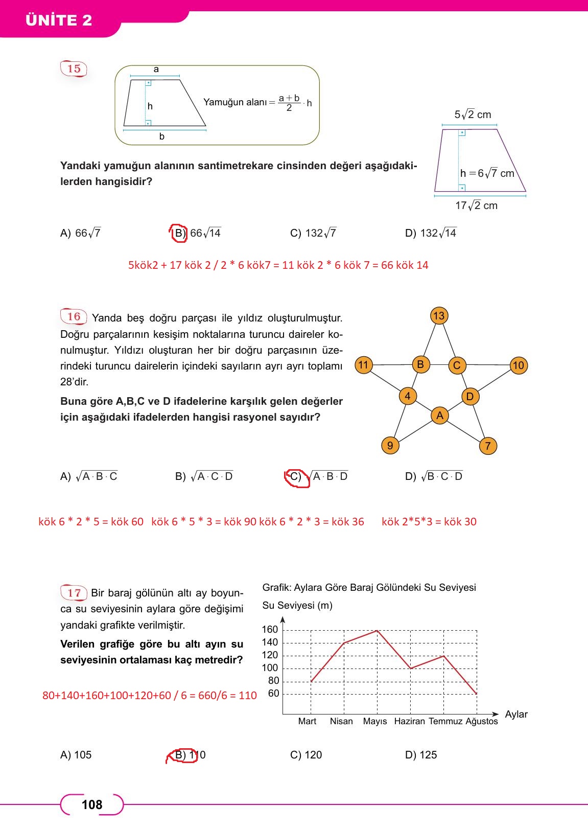 8. Sınıf Meb Yayınları Matematik Ders Kitabı Sayfa 108 Cevapları