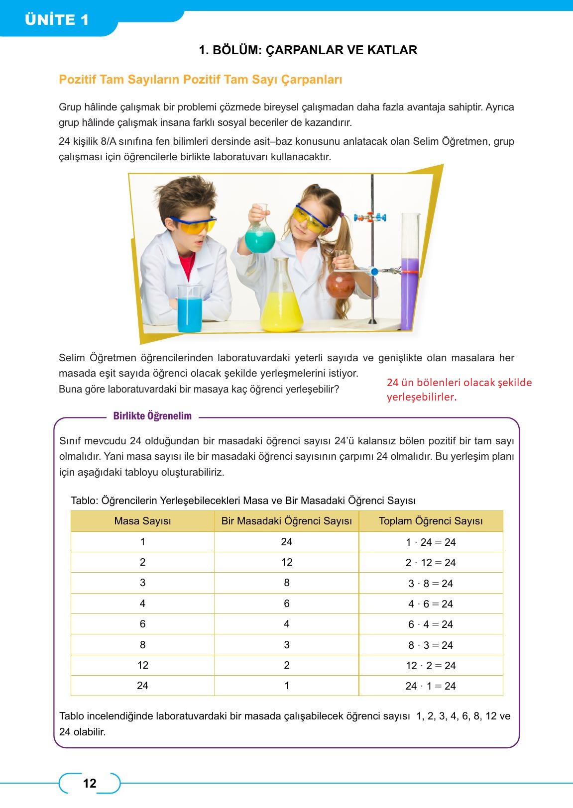 8. Sınıf Meb Yayınları Matematik Ders Kitabı Sayfa 12 Cevapları