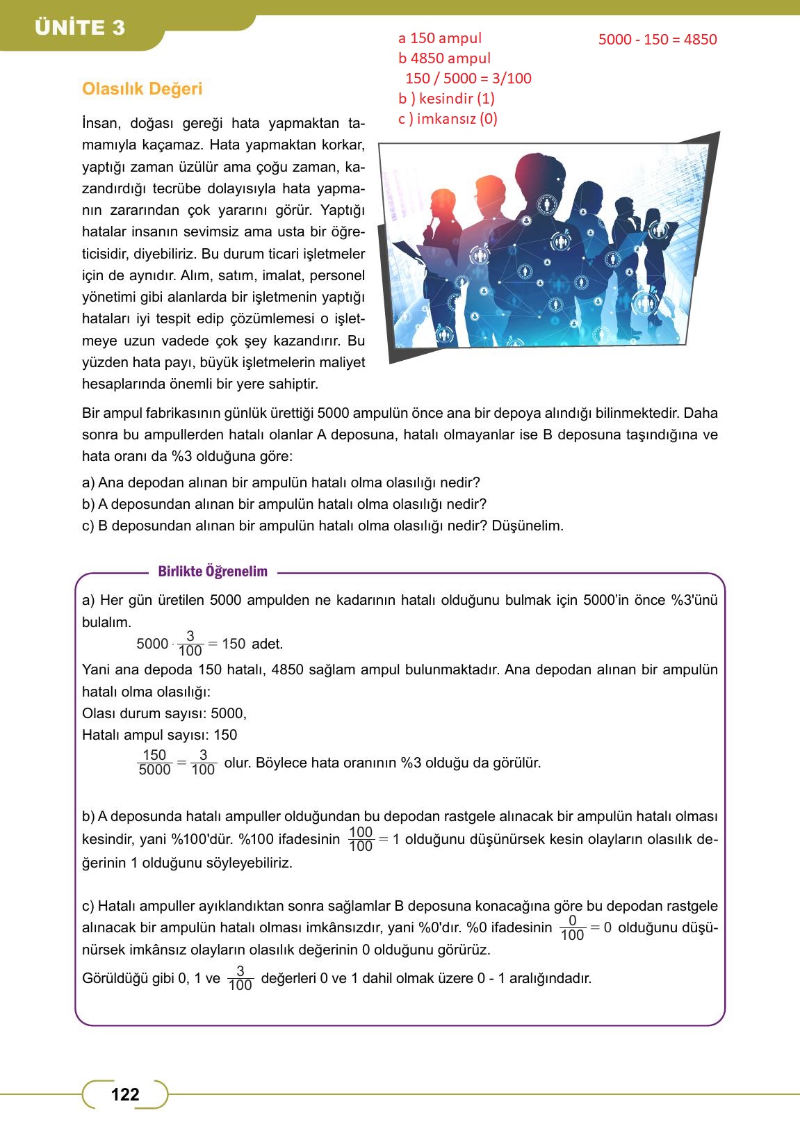 8. Sınıf Meb Yayınları Matematik Ders Kitabı Sayfa 122 Cevapları