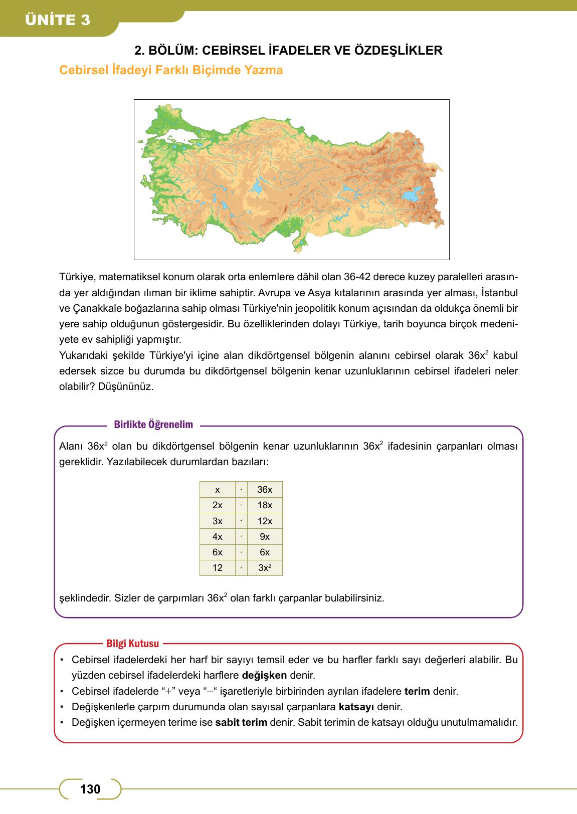8. Sınıf Meb Yayınları Matematik Ders Kitabı Sayfa 130 Cevapları