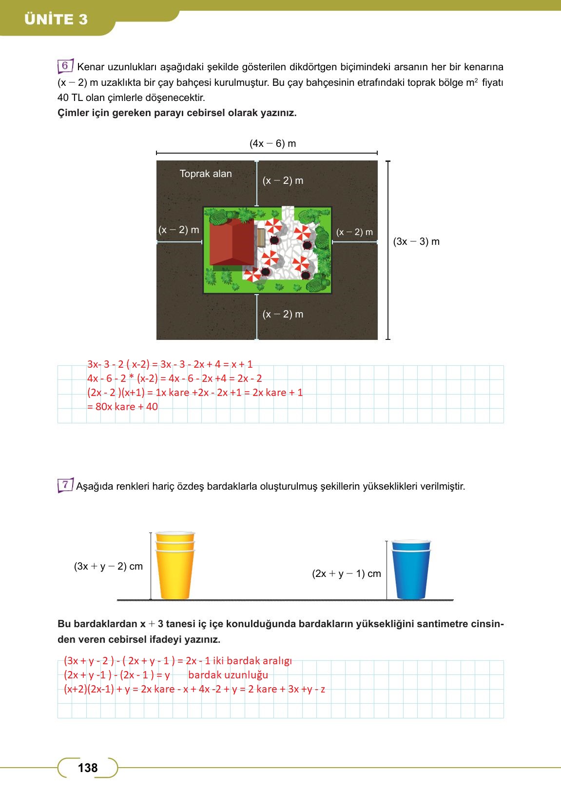8. Sınıf Meb Yayınları Matematik Ders Kitabı Sayfa 138 Cevapları