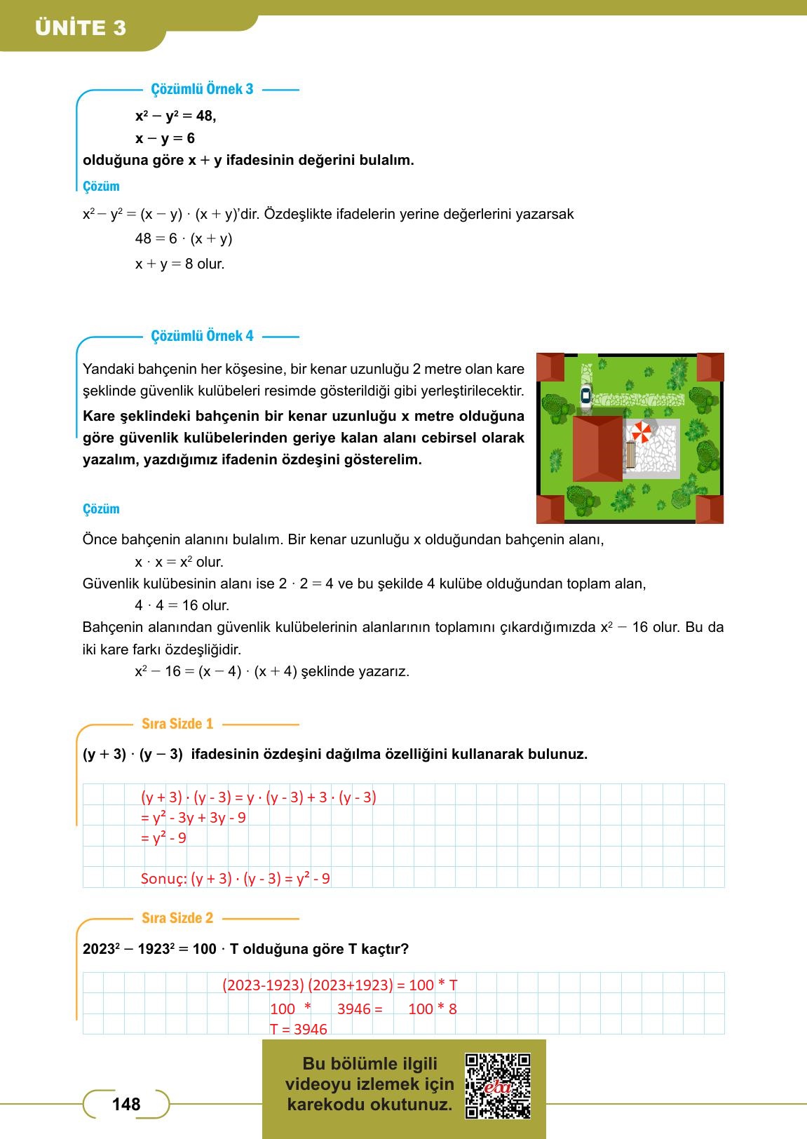 8. Sınıf Meb Yayınları Matematik Ders Kitabı Sayfa 148 Cevapları
