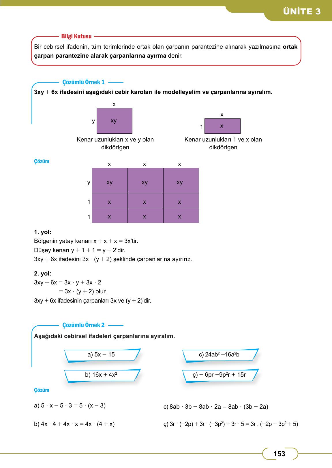 8. Sınıf Meb Yayınları Matematik Ders Kitabı Sayfa 153 Cevapları