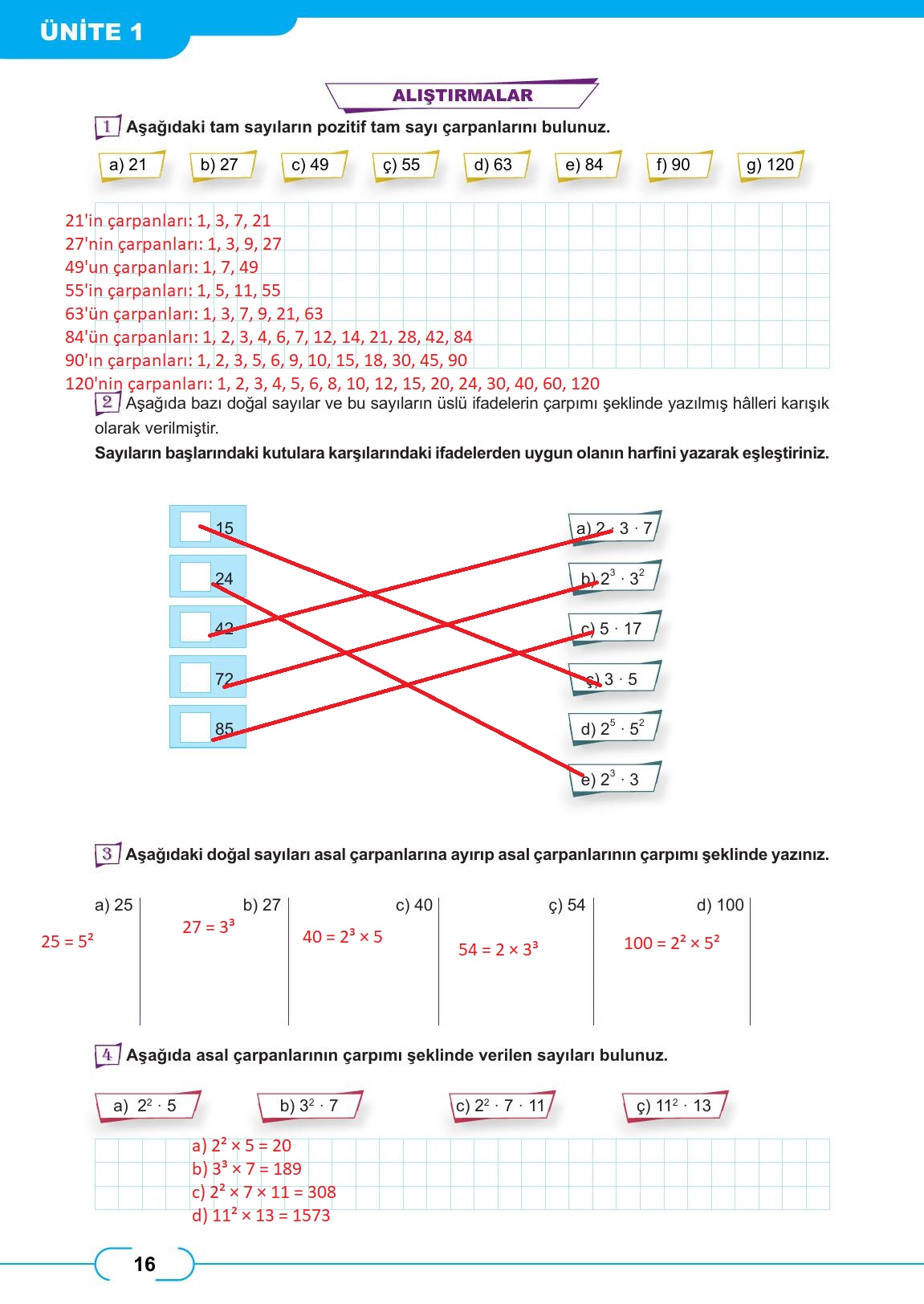 8. Sınıf Meb Yayınları Matematik Ders Kitabı Sayfa 16 Cevapları