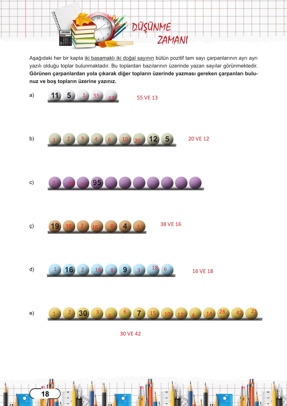 8. Sınıf Meb Yayınları Matematik Ders Kitabı Sayfa 18 Cevapları