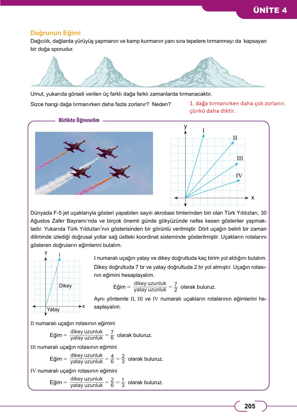 8. Sınıf Meb Yayınları Matematik Ders Kitabı Sayfa 205 Cevapları