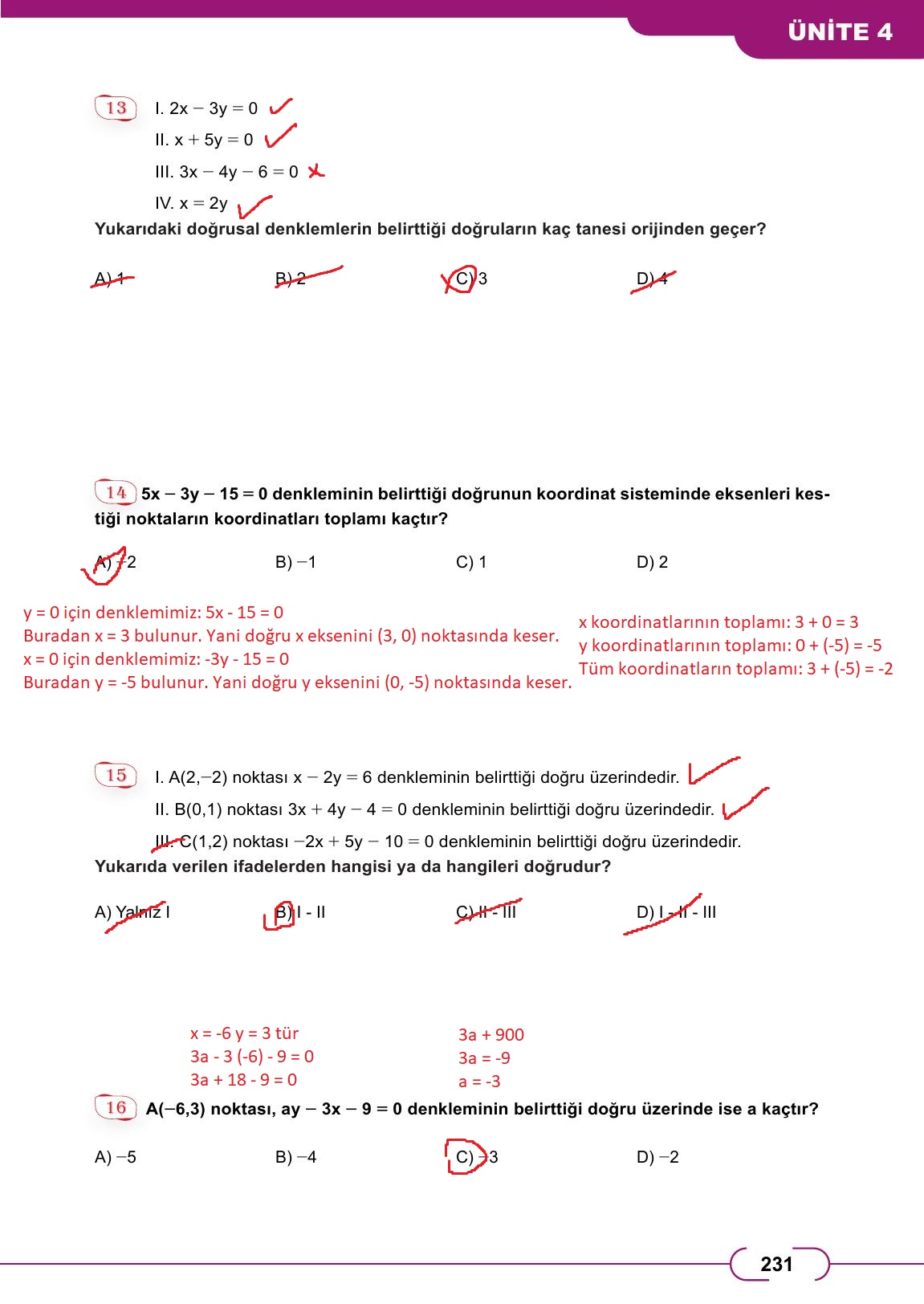 8. Sınıf Meb Yayınları Matematik Ders Kitabı Sayfa 231 Cevapları 8. Sınıf Meb Yayınları Matematik Ders Kitabı Sayfa 231 Cevapları