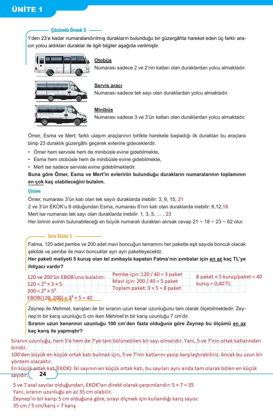 8. Sınıf Meb Yayınları Matematik Ders Kitabı Sayfa 24 Cevapları