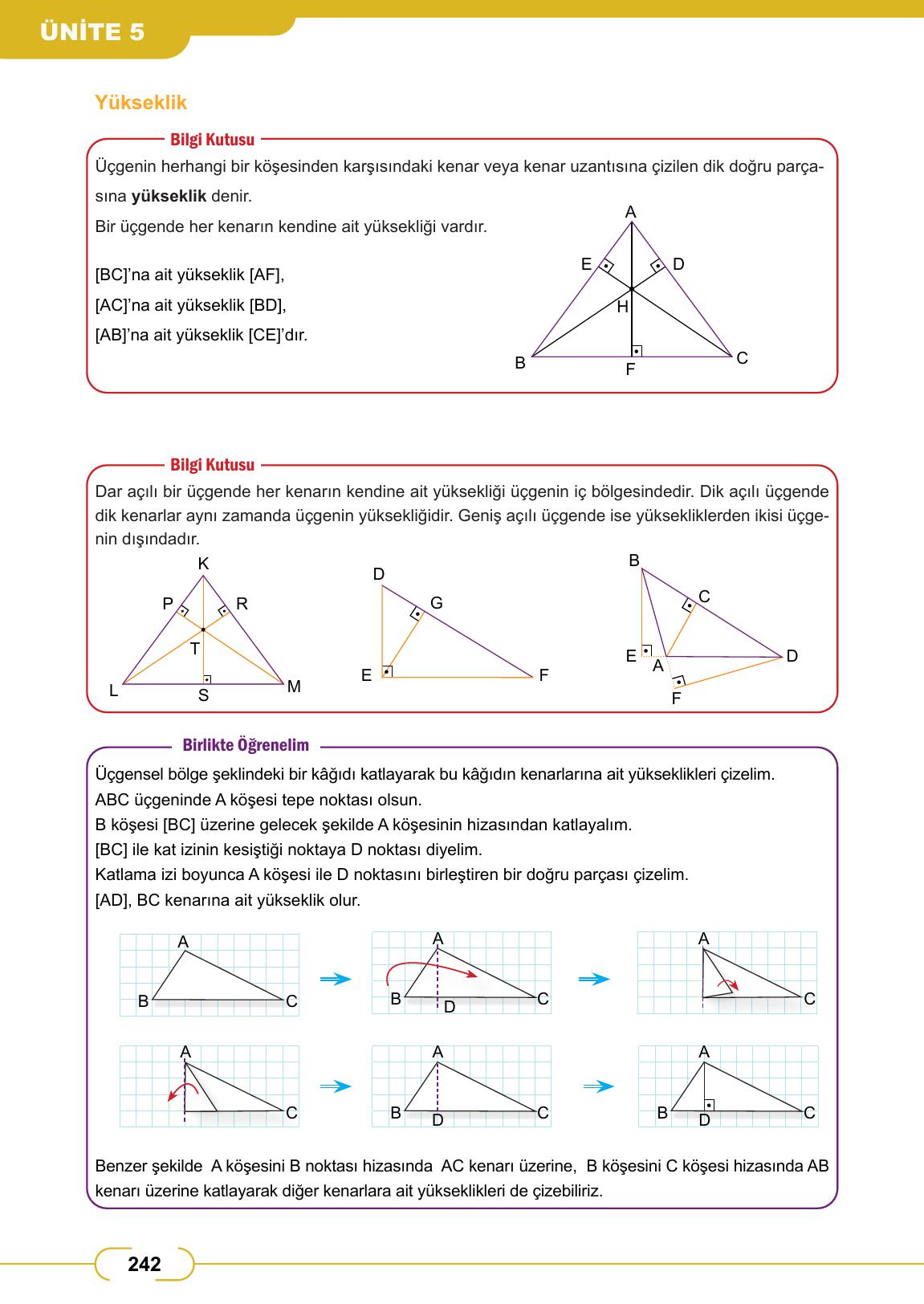 8. Sınıf Meb Yayınları Matematik Ders Kitabı Sayfa 242 Cevapları