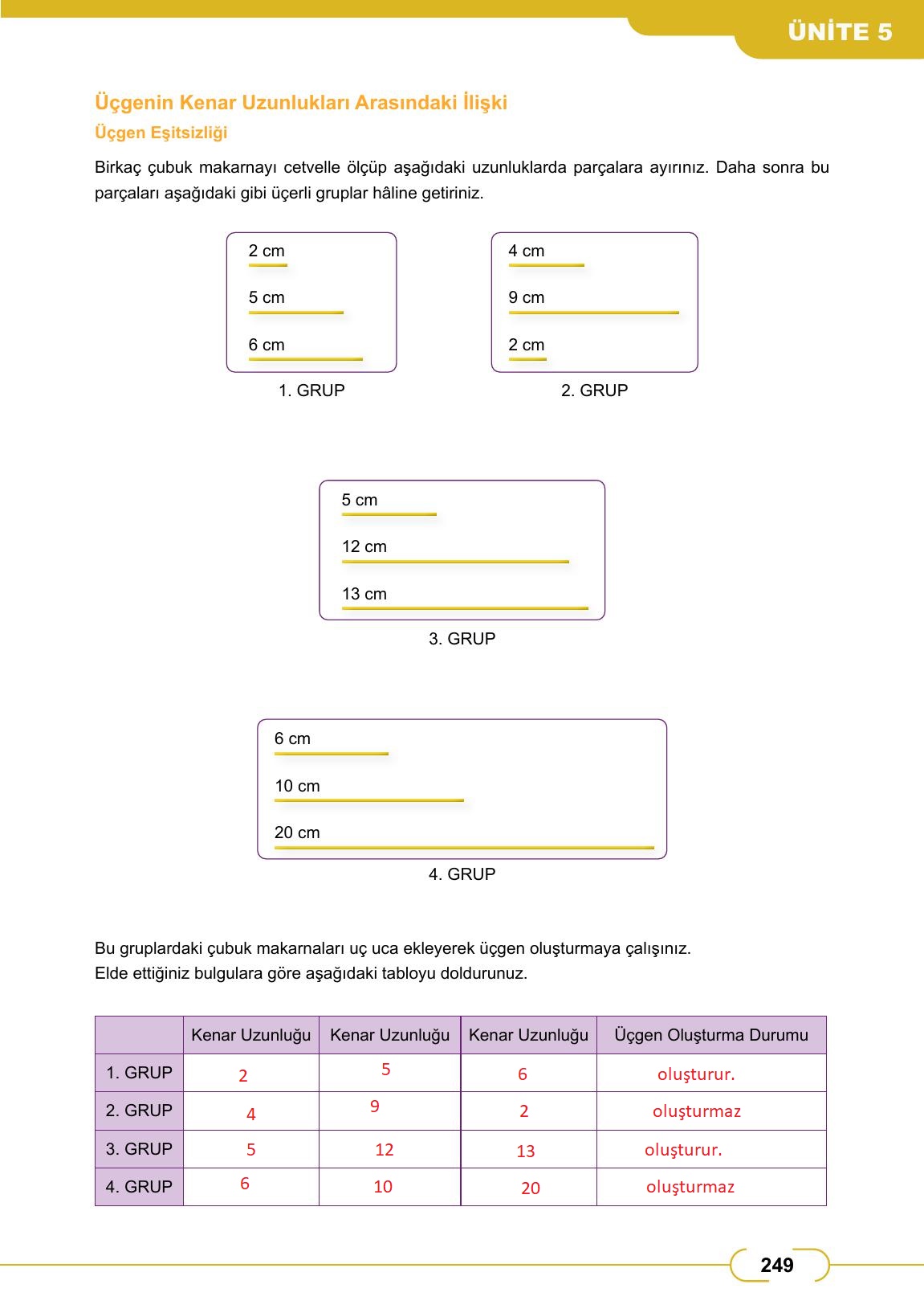 8. Sınıf Meb Yayınları Matematik Ders Kitabı Sayfa 249 Cevapları 8. Sınıf Meb Yayınları Matematik Ders Kitabı Sayfa 249 Cevapları