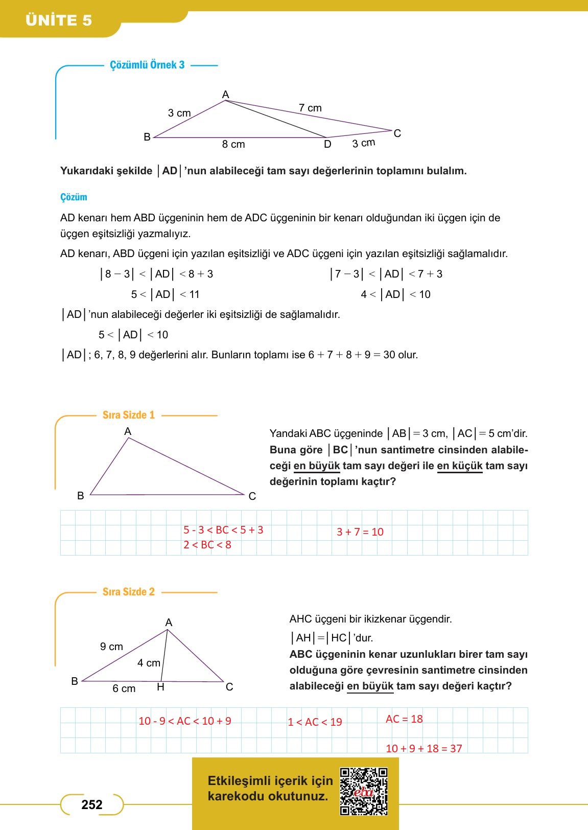 8. Sınıf Meb Yayınları Matematik Ders Kitabı Sayfa 252 Cevapları 8. Sınıf Meb Yayınları Matematik Ders Kitabı Sayfa 252 Cevapları