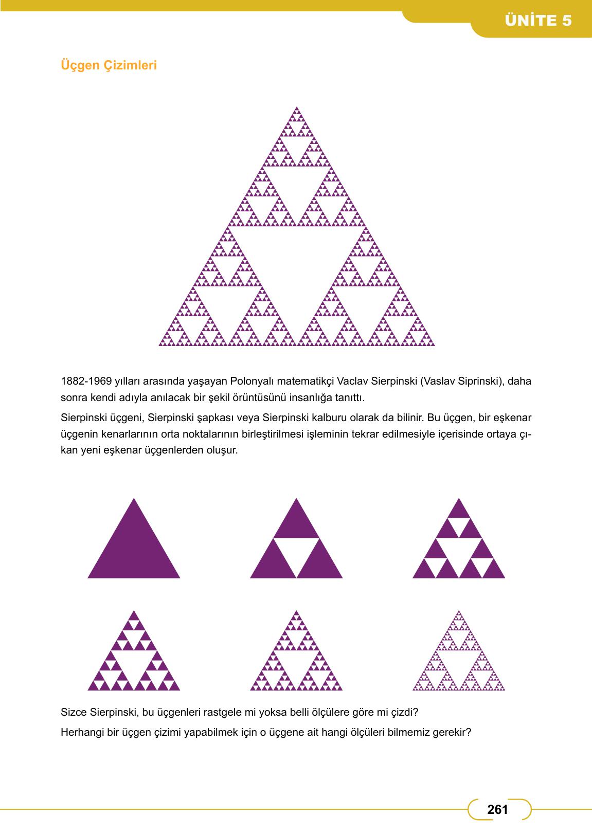 8. Sınıf Meb Yayınları Matematik Ders Kitabı Sayfa 261 Cevapları
