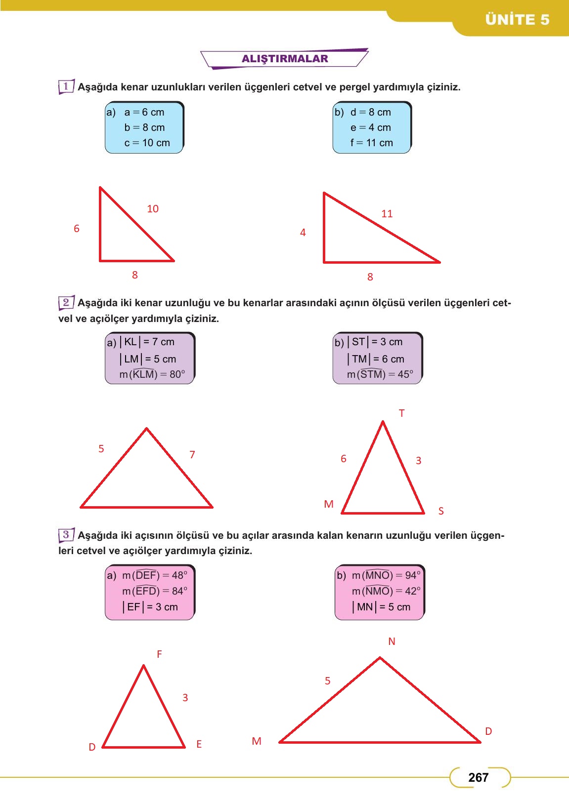 8. Sınıf Meb Yayınları Matematik Ders Kitabı Sayfa 267 Cevapları 8. Sınıf Meb Yayınları Matematik Ders Kitabı Sayfa 267 Cevapları