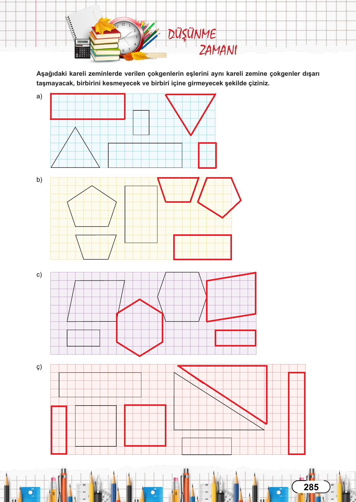 8. Sınıf Meb Yayınları Matematik Ders Kitabı Sayfa 285 Cevapları