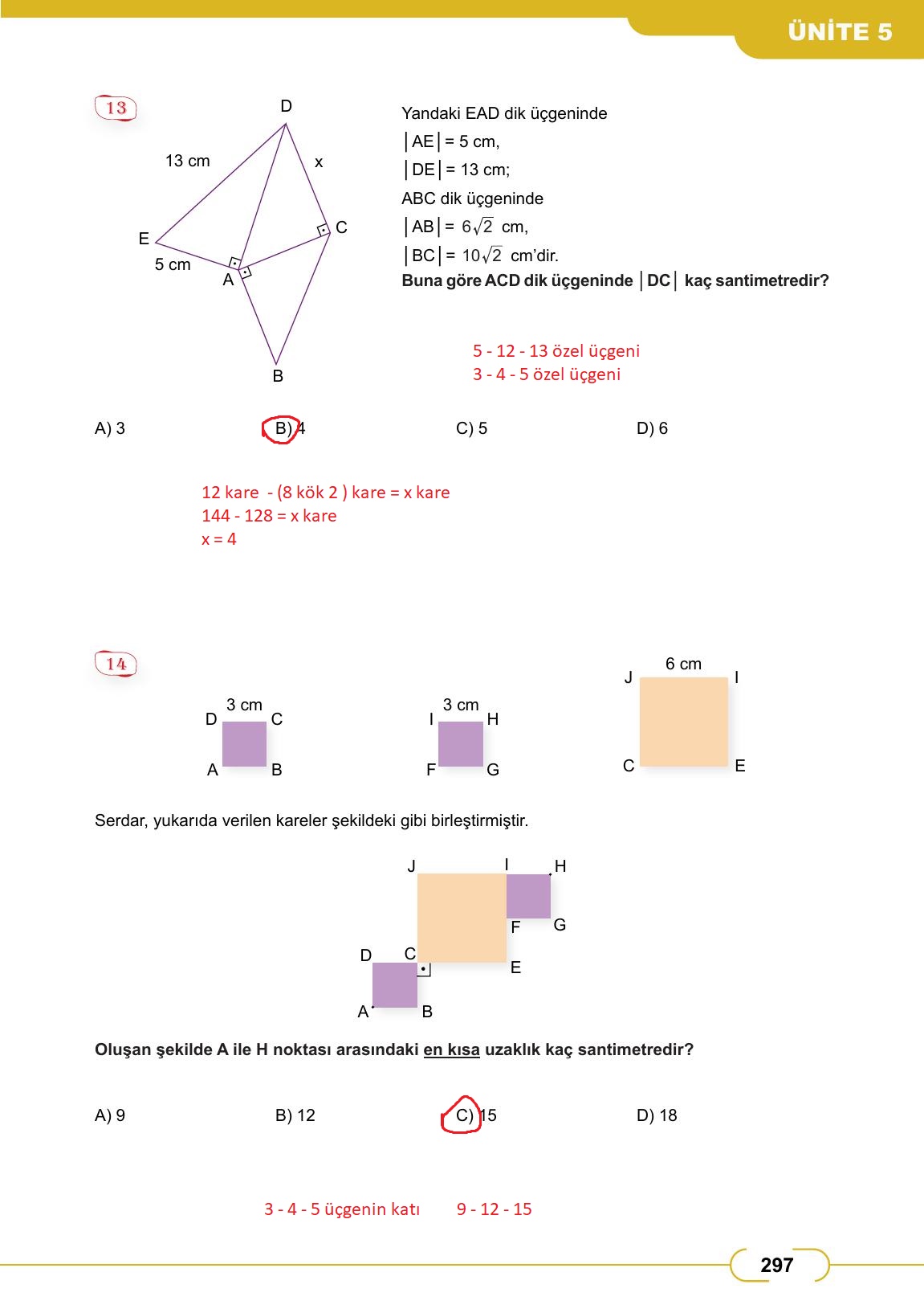 8. Sınıf Meb Yayınları Matematik Ders Kitabı Sayfa 297 Cevapları