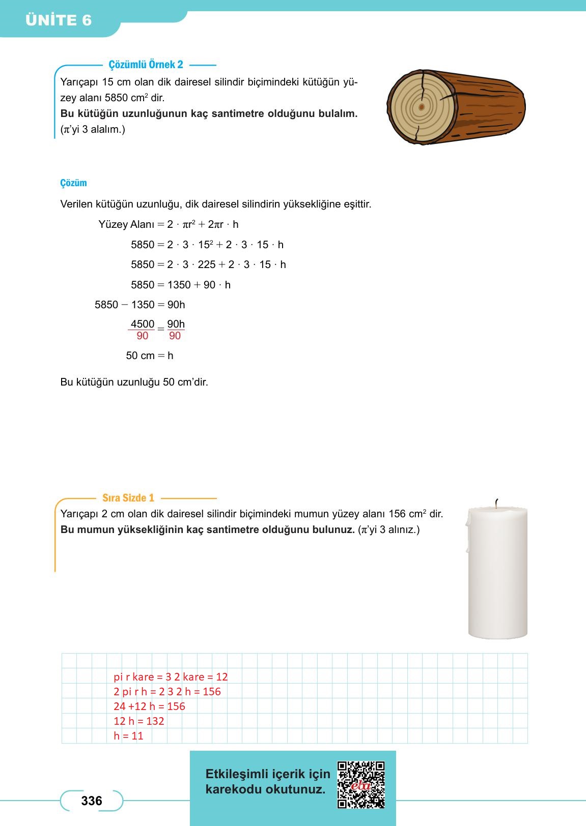 8. Sınıf Meb Yayınları Matematik Ders Kitabı Sayfa 336 Cevapları