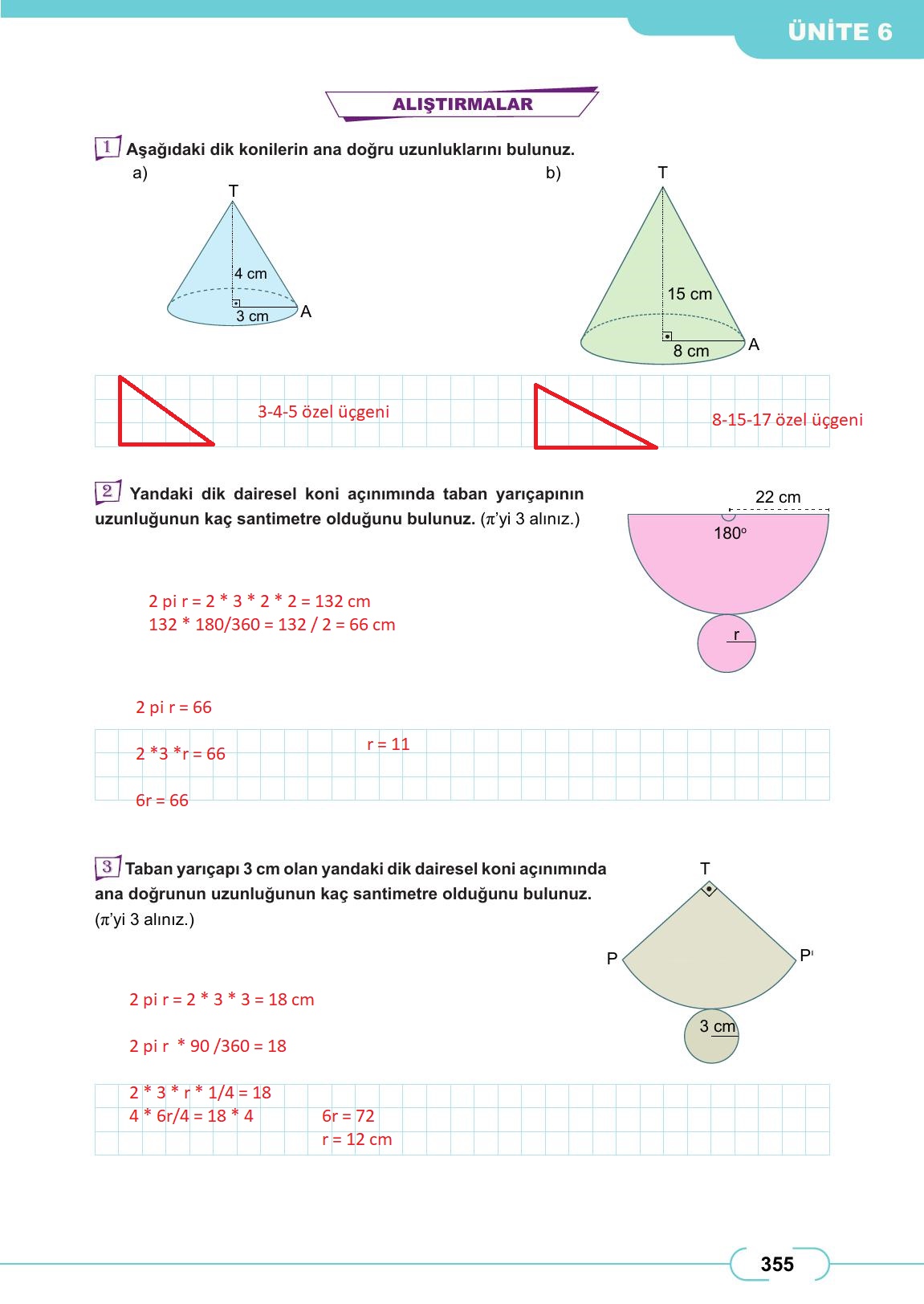 8. Sınıf Meb Yayınları Matematik Ders Kitabı Sayfa 355 Cevapları
